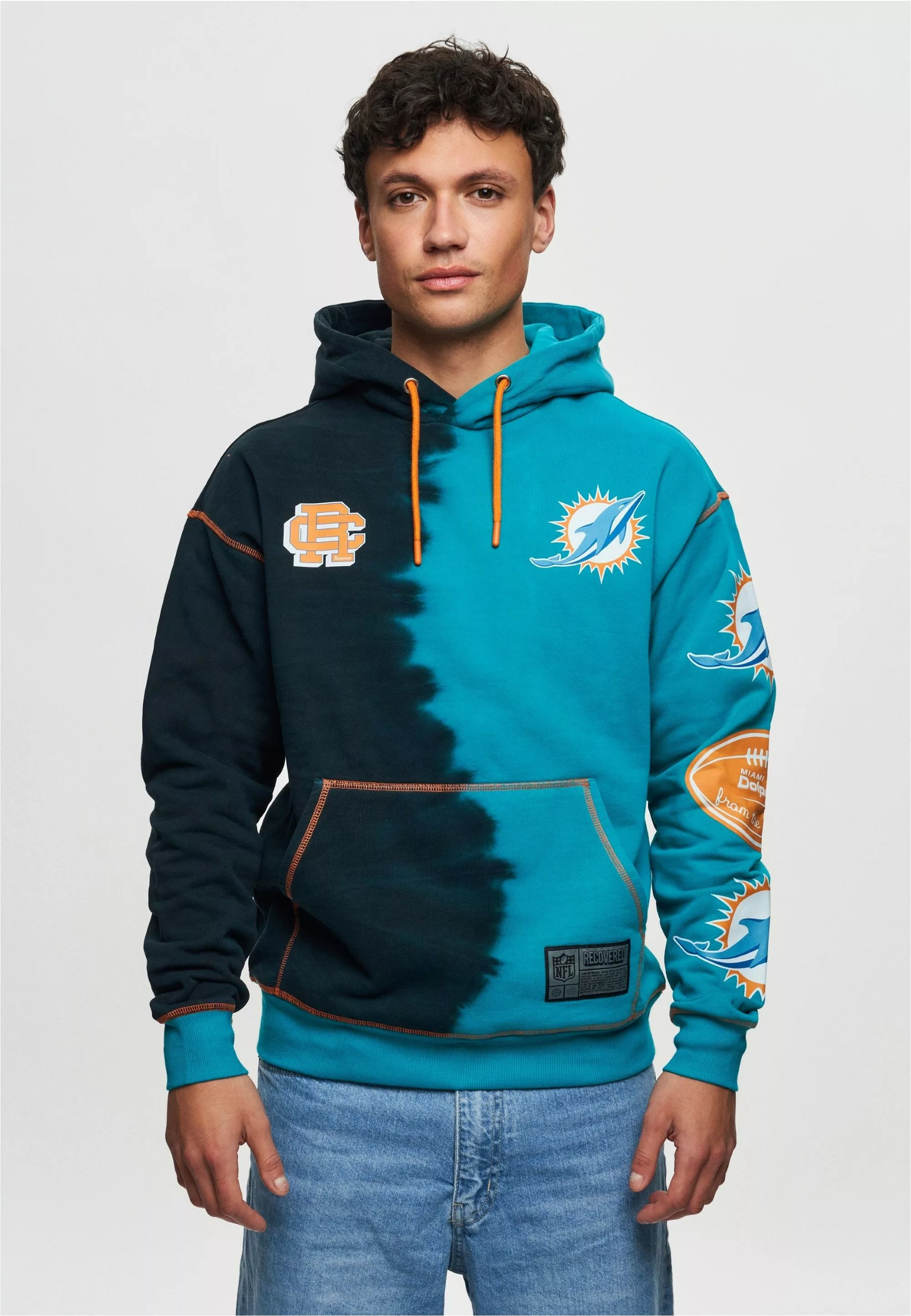 Recovered Kapuzensweatshirt NFL Dolphins Ink Dye günstig online kaufen
