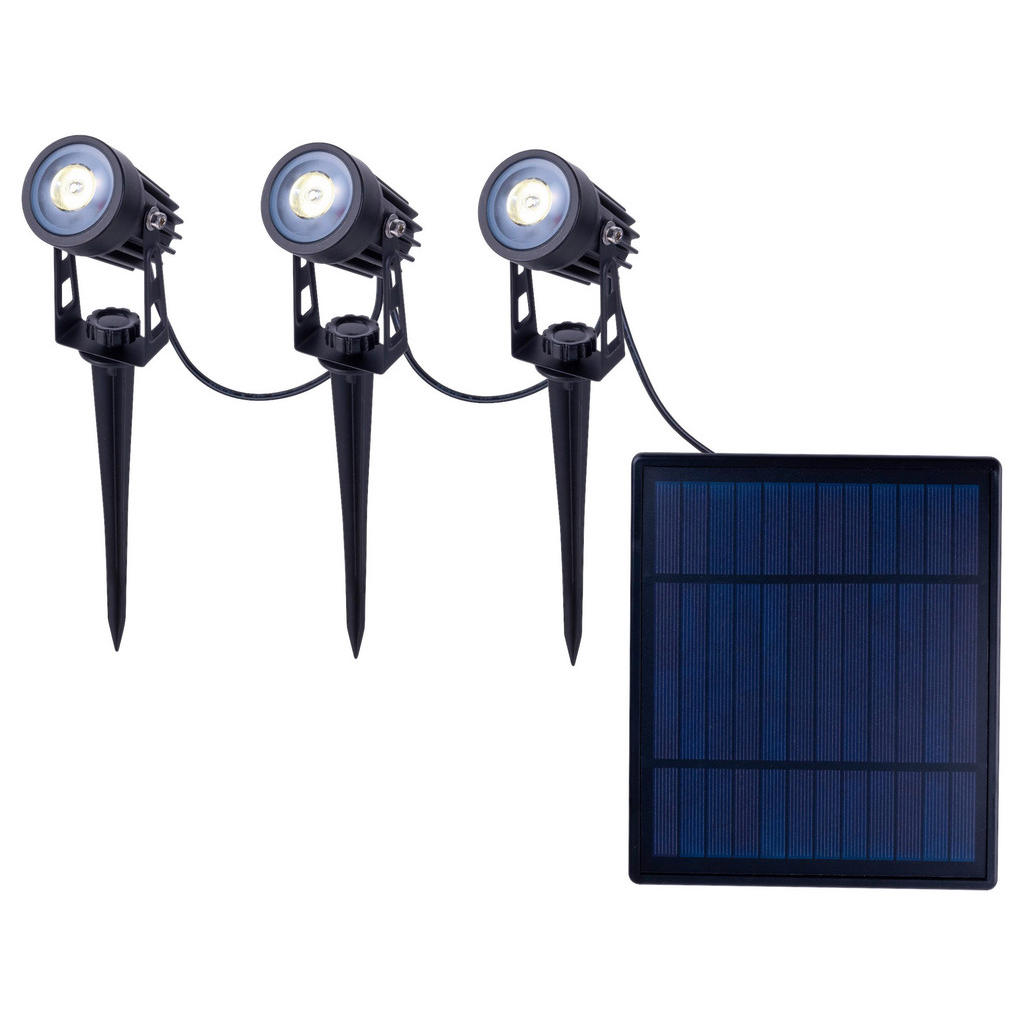 näve LED Solarleuchte »Spoti«, 3 flammig, 3er LED Solarspot mit Erdspieß in günstig online kaufen