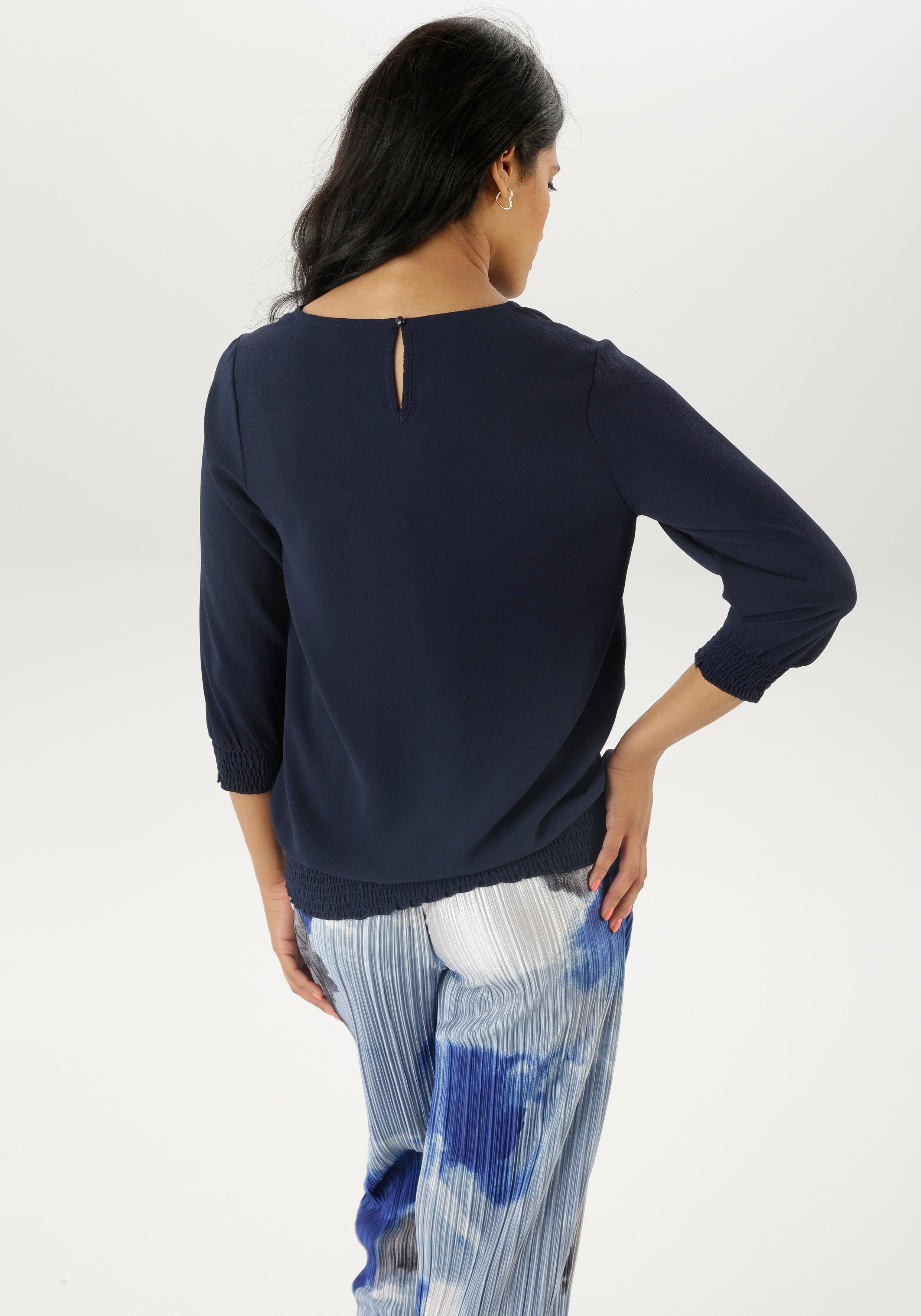 Aniston SELECTED Schlupfbluse mit Smokbündchen und günstig online kaufen