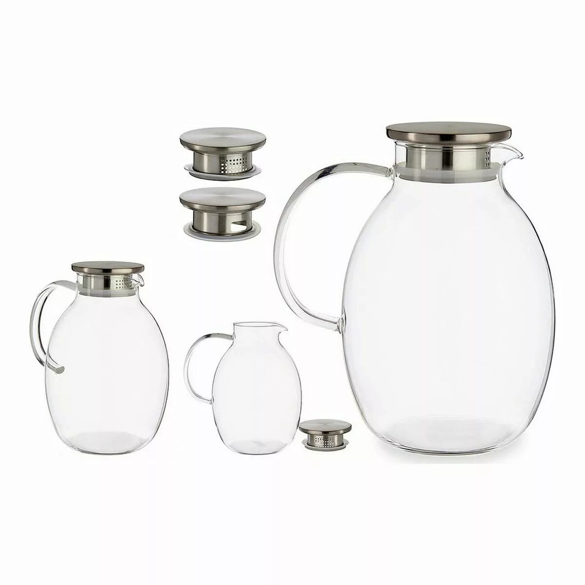 Kanne Mit Deckel 2,5 L Durchsichtig Borosilikatglas (15,5 X 22 X 20 Cm) günstig online kaufen