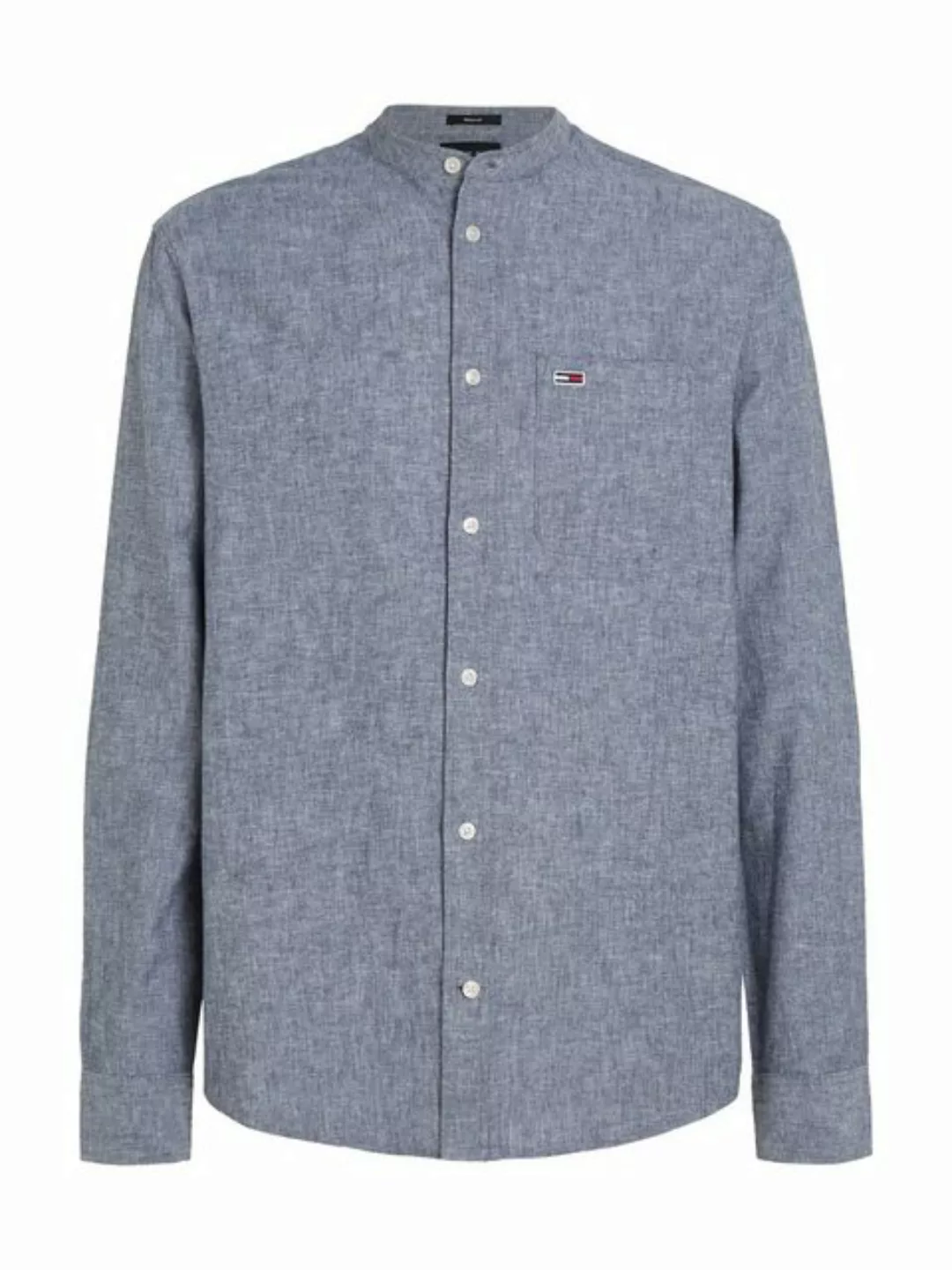 Tommy Jeans Langarmhemd TJM REG MAO LINEN BLEND SHIRT in melierter Optik günstig online kaufen