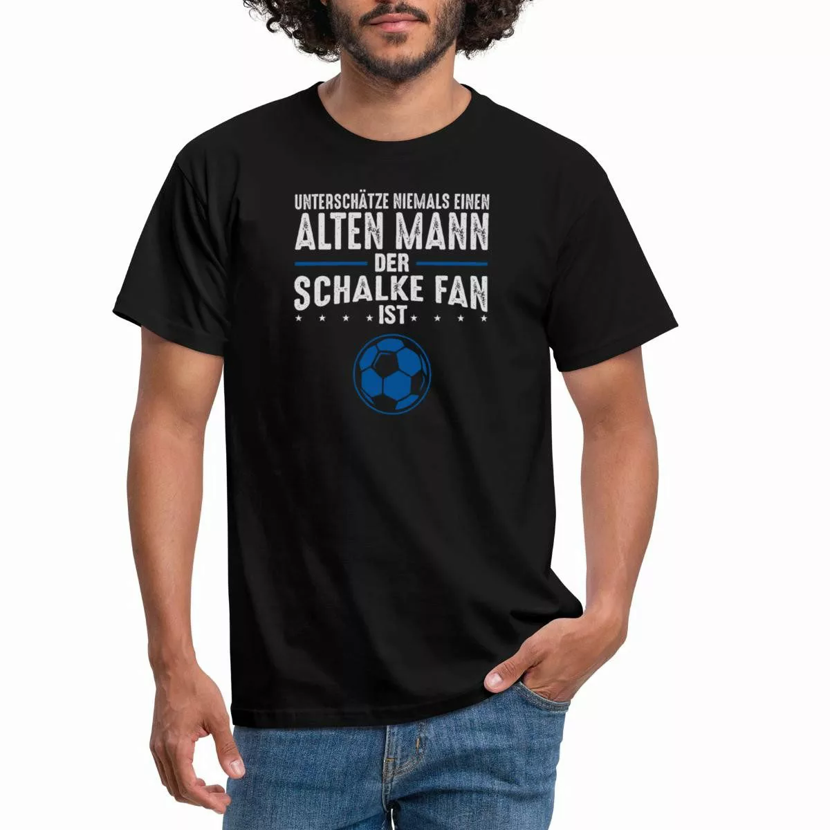 Spreadshirt T-Shirt Schalke Fan Alter Mann günstig online kaufen