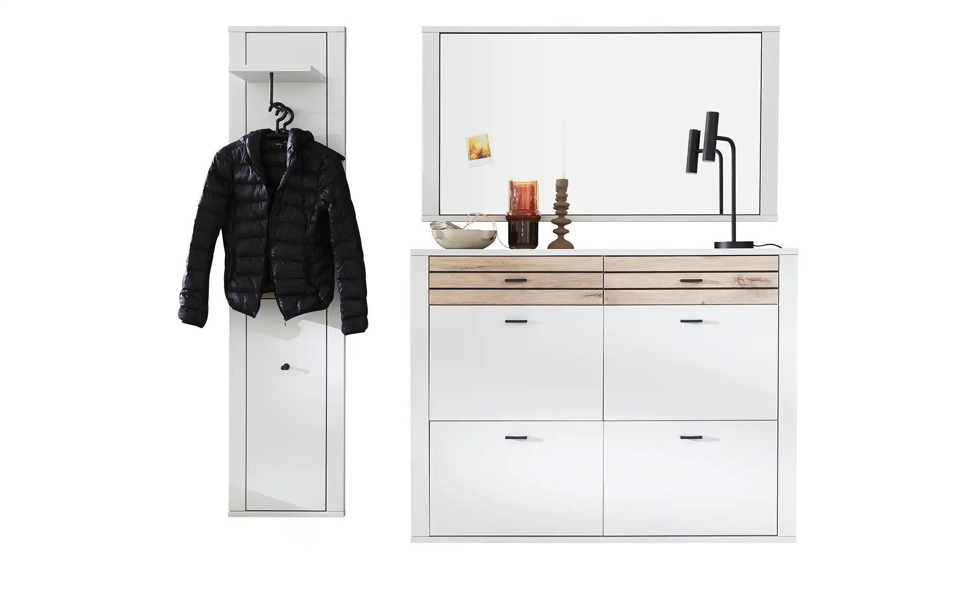 Garderobenkombination 3 teilig Octave ¦ weiß ¦ Maße (cm): B: 187 H: 183 T: günstig online kaufen