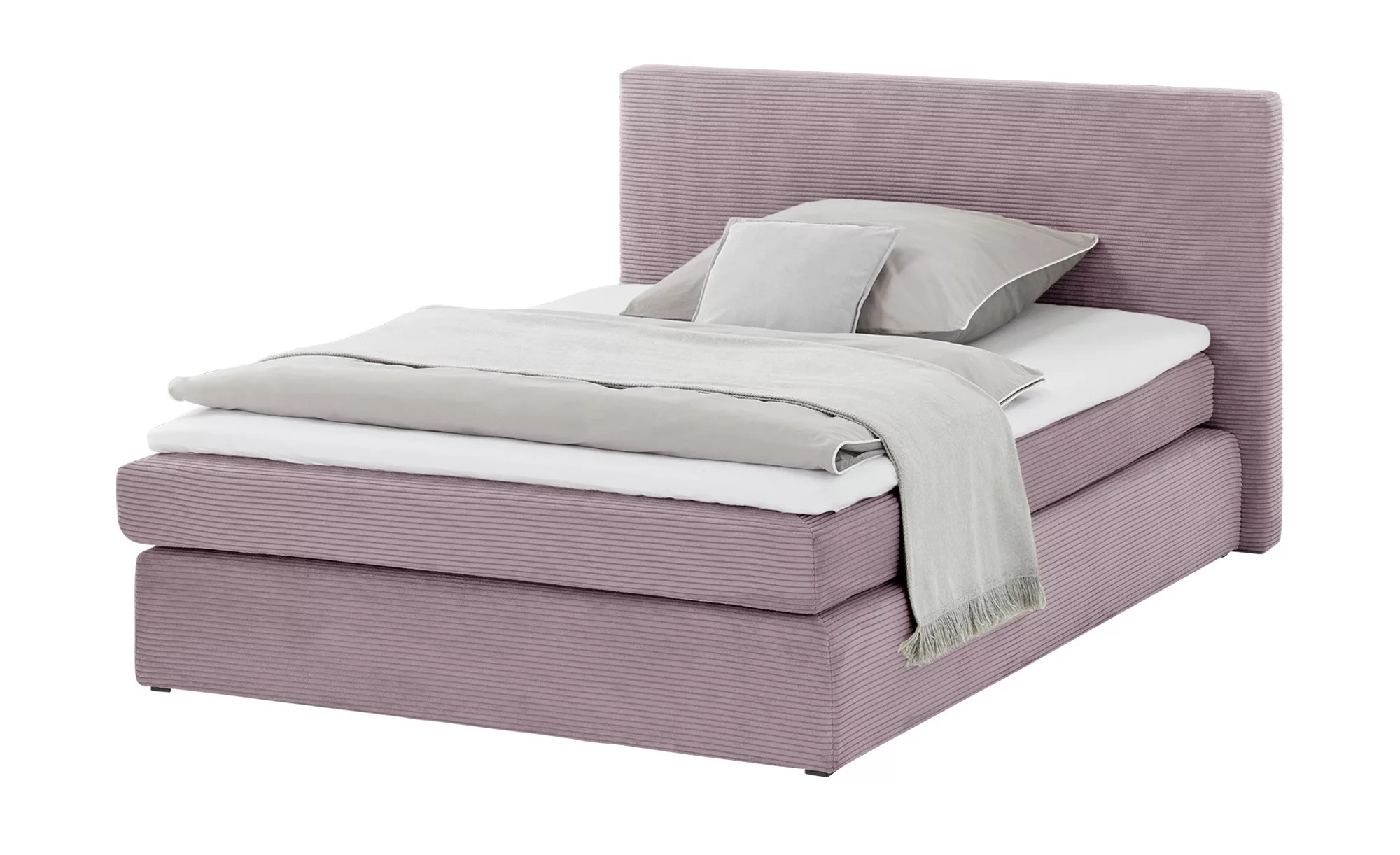 smart Boxspringbett in moderem Cordstoff Basic ¦ rosa/pink ¦ Maße (cm): B: günstig online kaufen