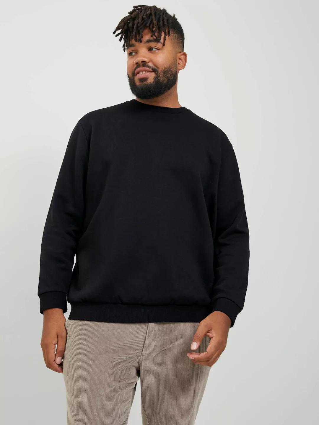 Jack & Jones PlusSize Sweatshirt "JJEBRADLEY SWEAT CREW NOOS PLS", mit Ripp günstig online kaufen