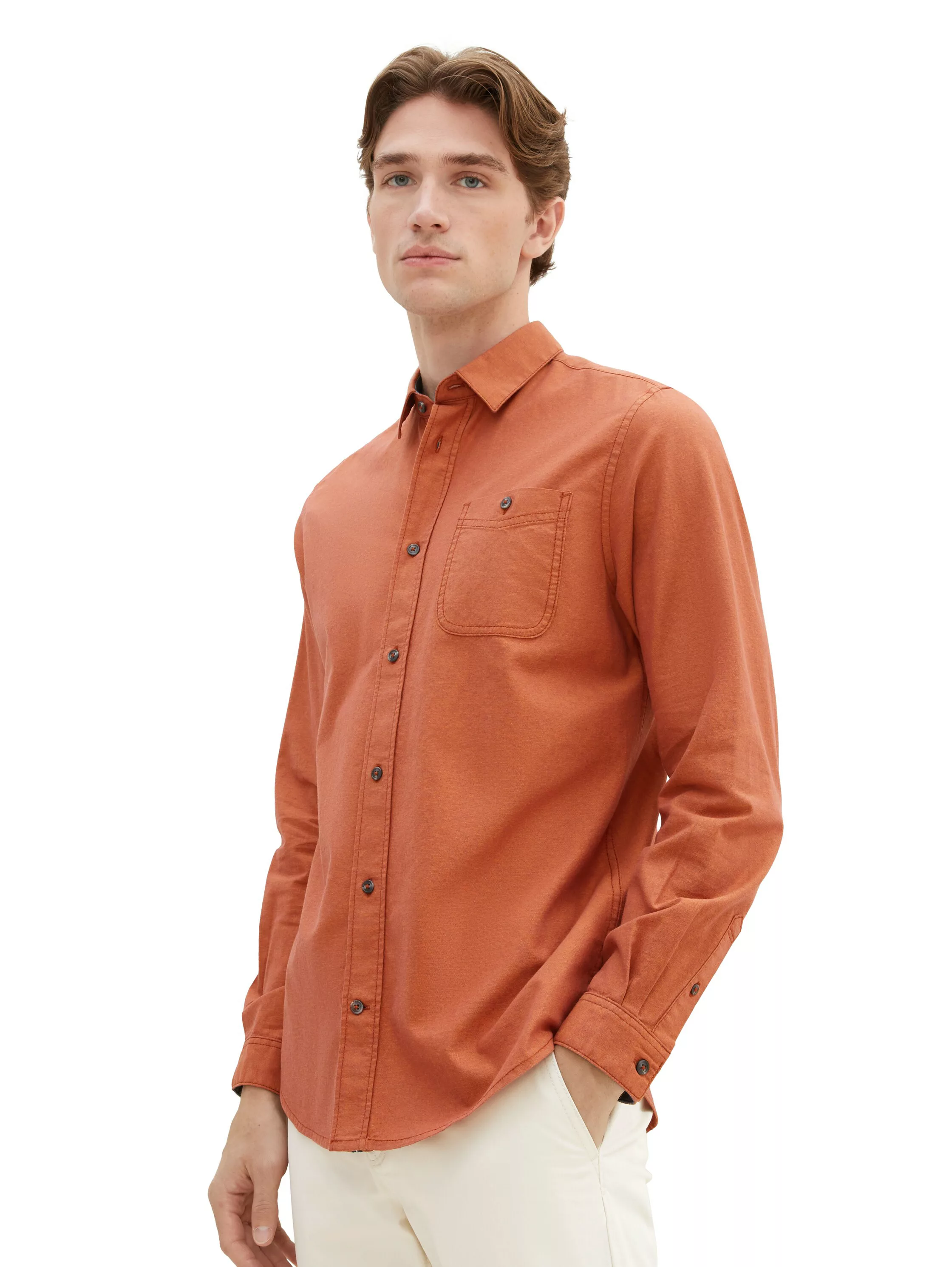TOM TAILOR Langarmhemd, mit Reißverschluss und Druckknopfleiste günstig online kaufen
