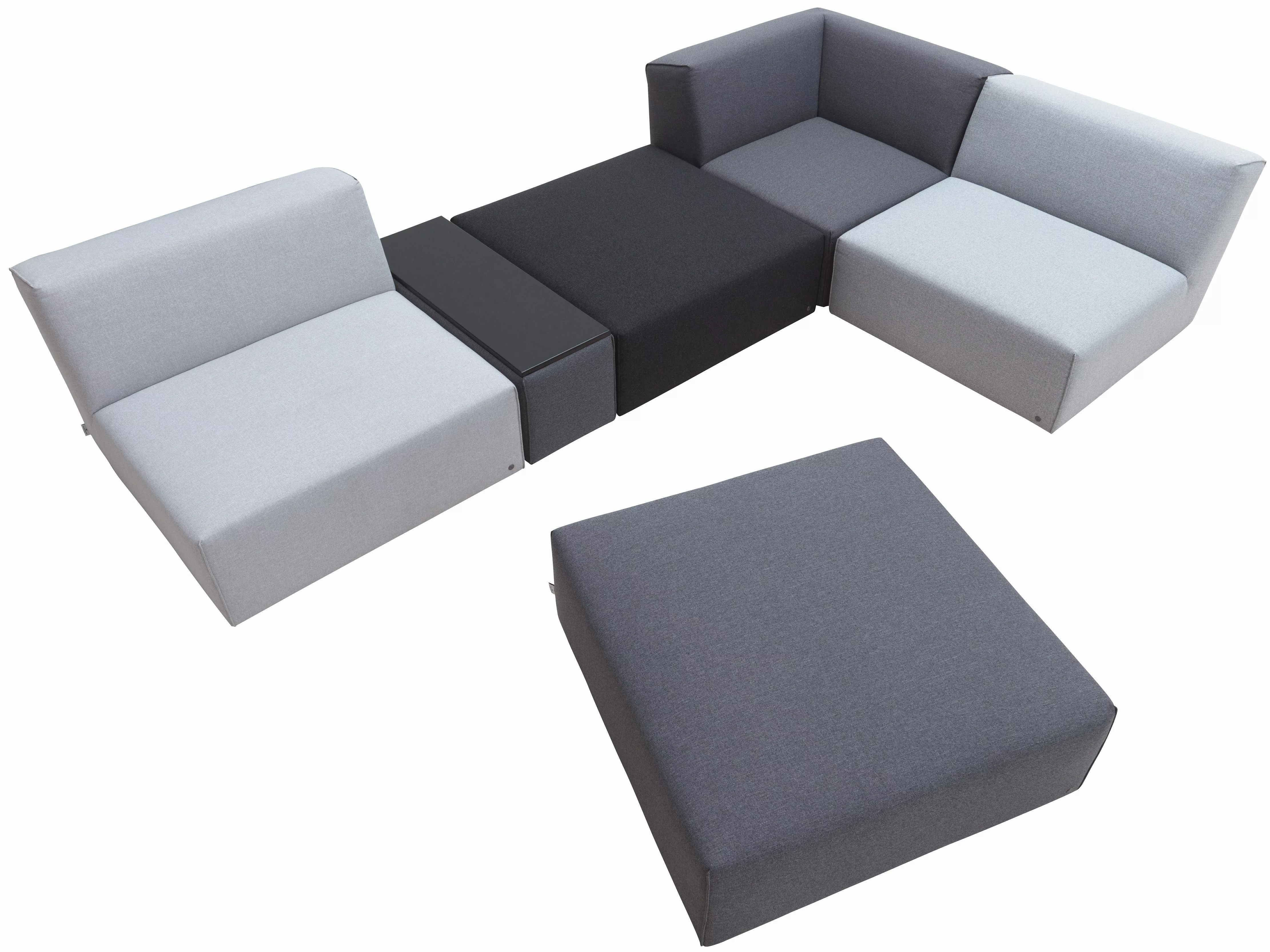 TOM TAILOR HOME Wohnlandschaft "ELEMENTS", (Set), mit Tischelement, in Grey günstig online kaufen