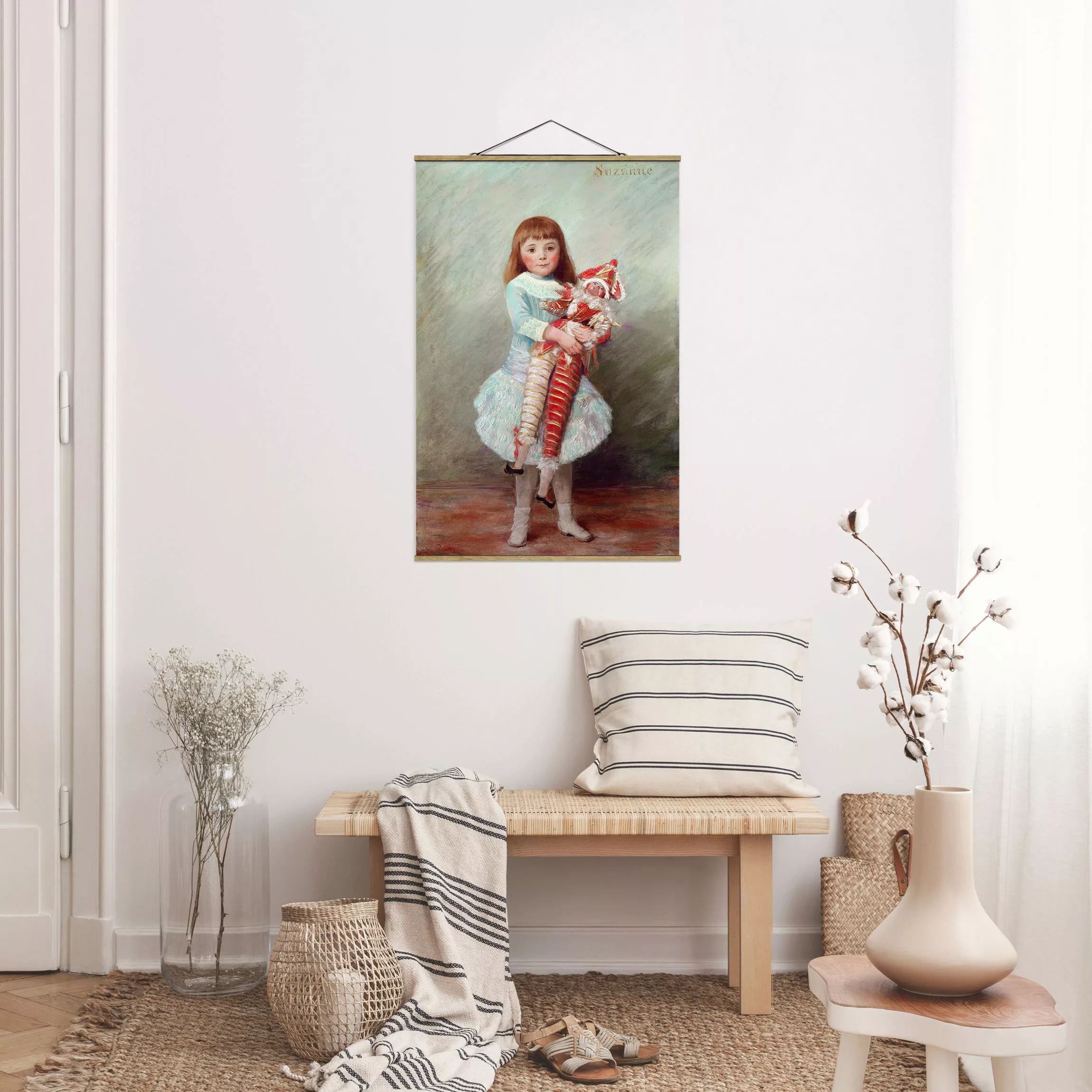 Stoffbild Kunstdruck mit Posterleisten - Hochformat Auguste Renoir - Suzann günstig online kaufen