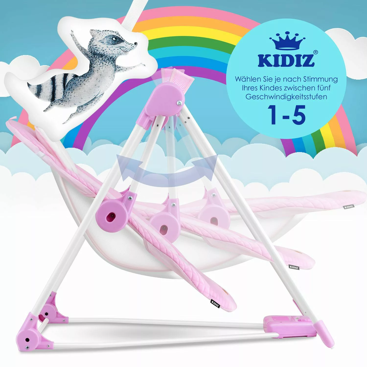 KIDIZ Babywippe, Babywippe Babyschaukel mit Geschwindigkeitseinstellungen günstig online kaufen