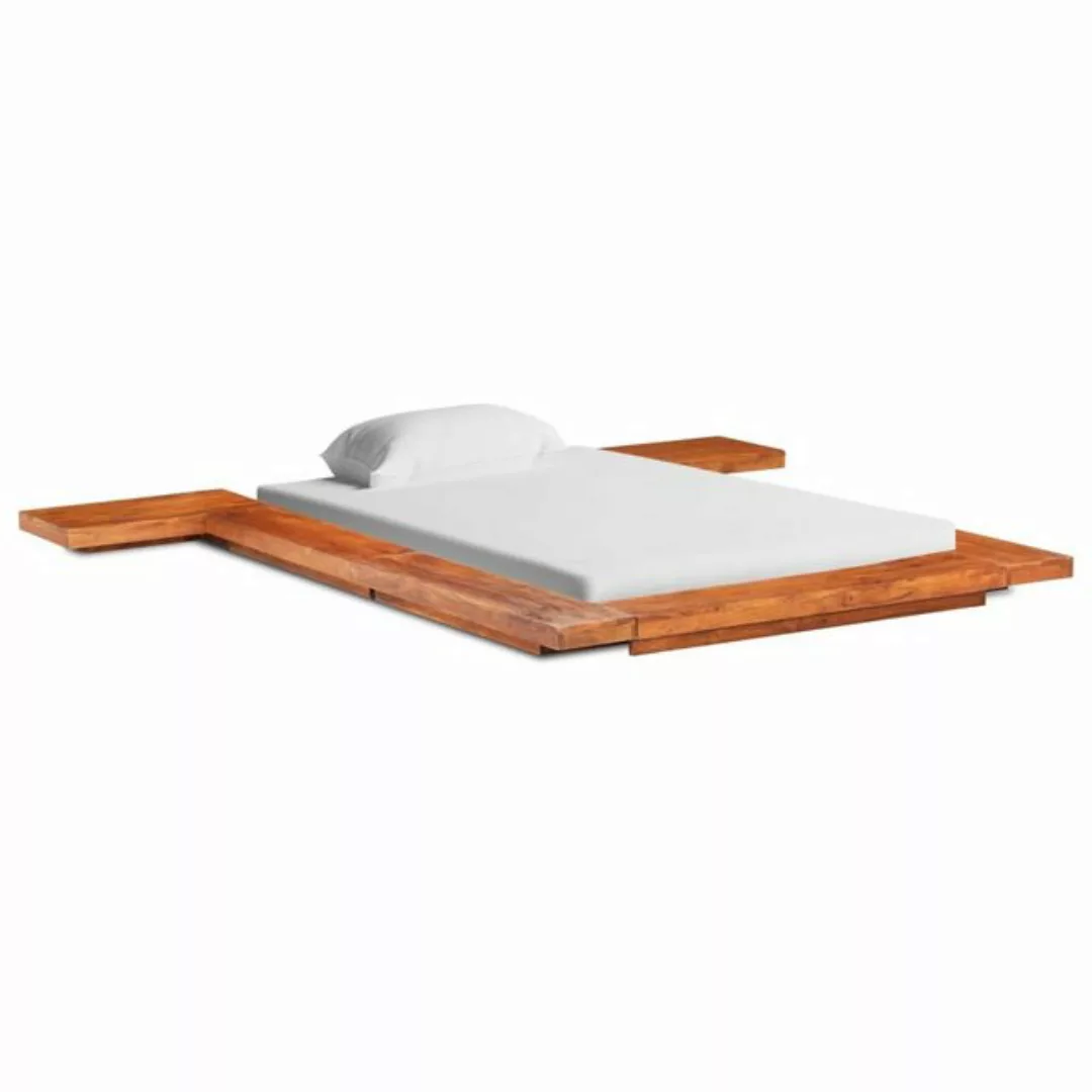 vidaXL Bettgestell Futonbett Japanisch Akazie Massivholz 100x200 cm Bett Be günstig online kaufen