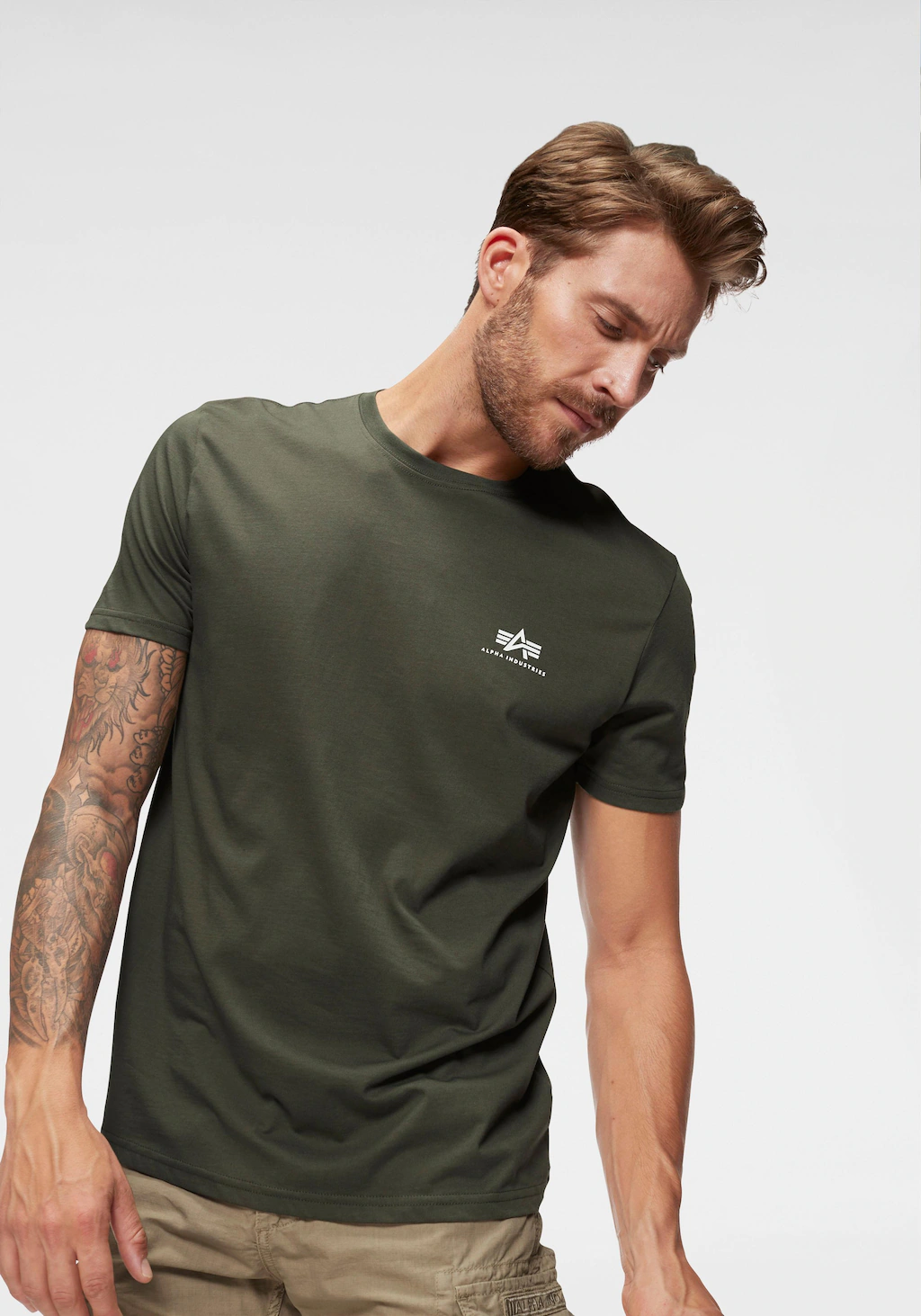 Alpha Industries Rundhalsshirt "BASIC T SMALL LOGO" günstig online kaufen