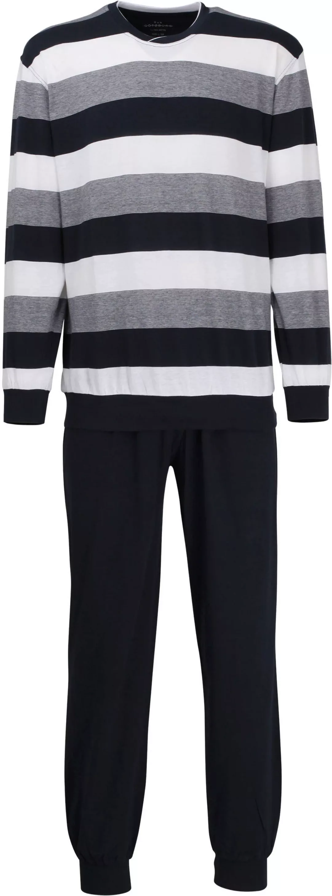 GÖTZBURG Pyjama "Upper East", (2 tlg.), mit breitem Streifen-Design günstig online kaufen