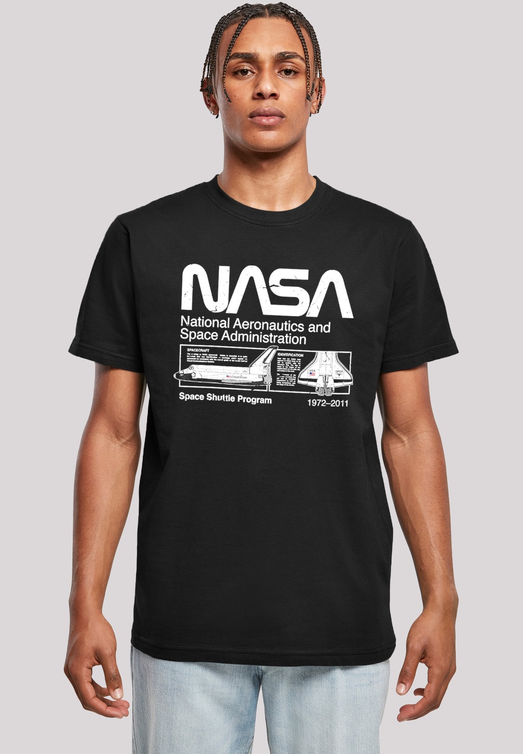 F4NT4STIC T-Shirt "NASA Classic Space Shuttle Black", Herren,Premium Merch, günstig online kaufen