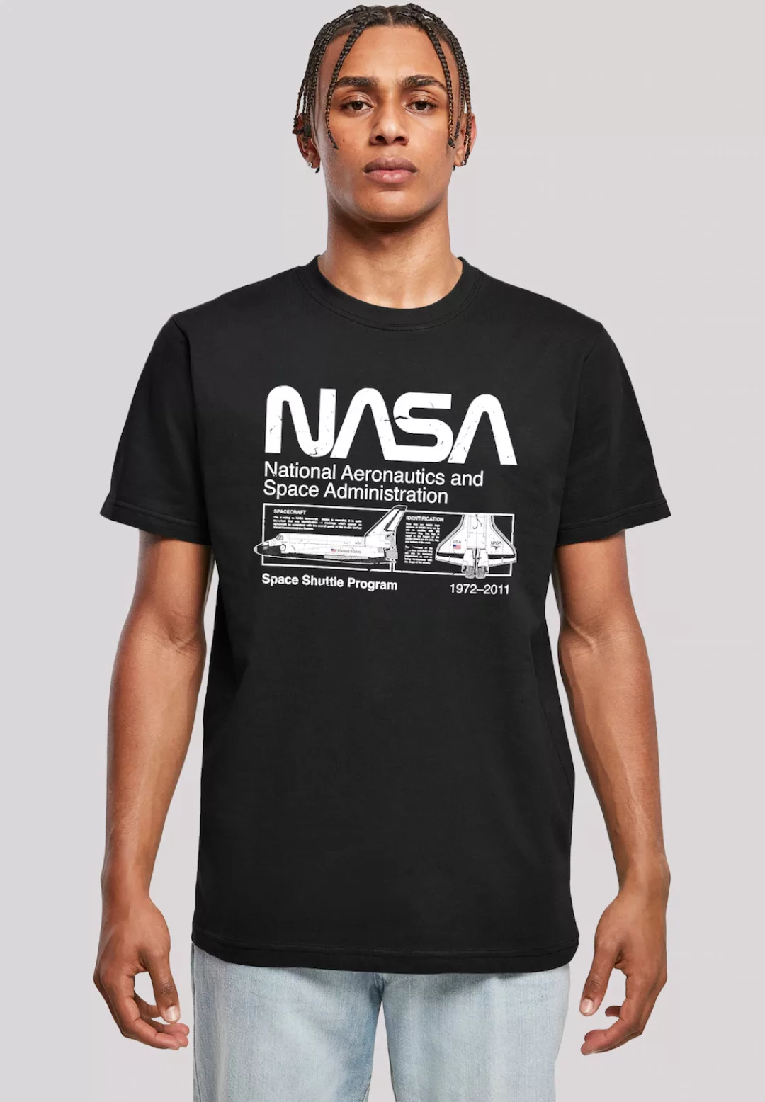 F4NT4STIC T-Shirt "NASA Classic Space Shuttle Black", Herren,Premium Merch, günstig online kaufen