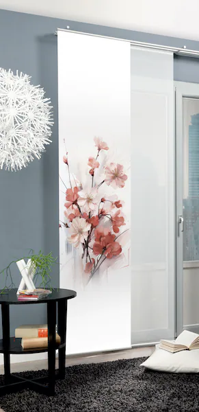 HOME WOHNIDEEN Schiebegardine »LOTUS«, (1 St.), Schiebewand Seidenoptik, Di günstig online kaufen