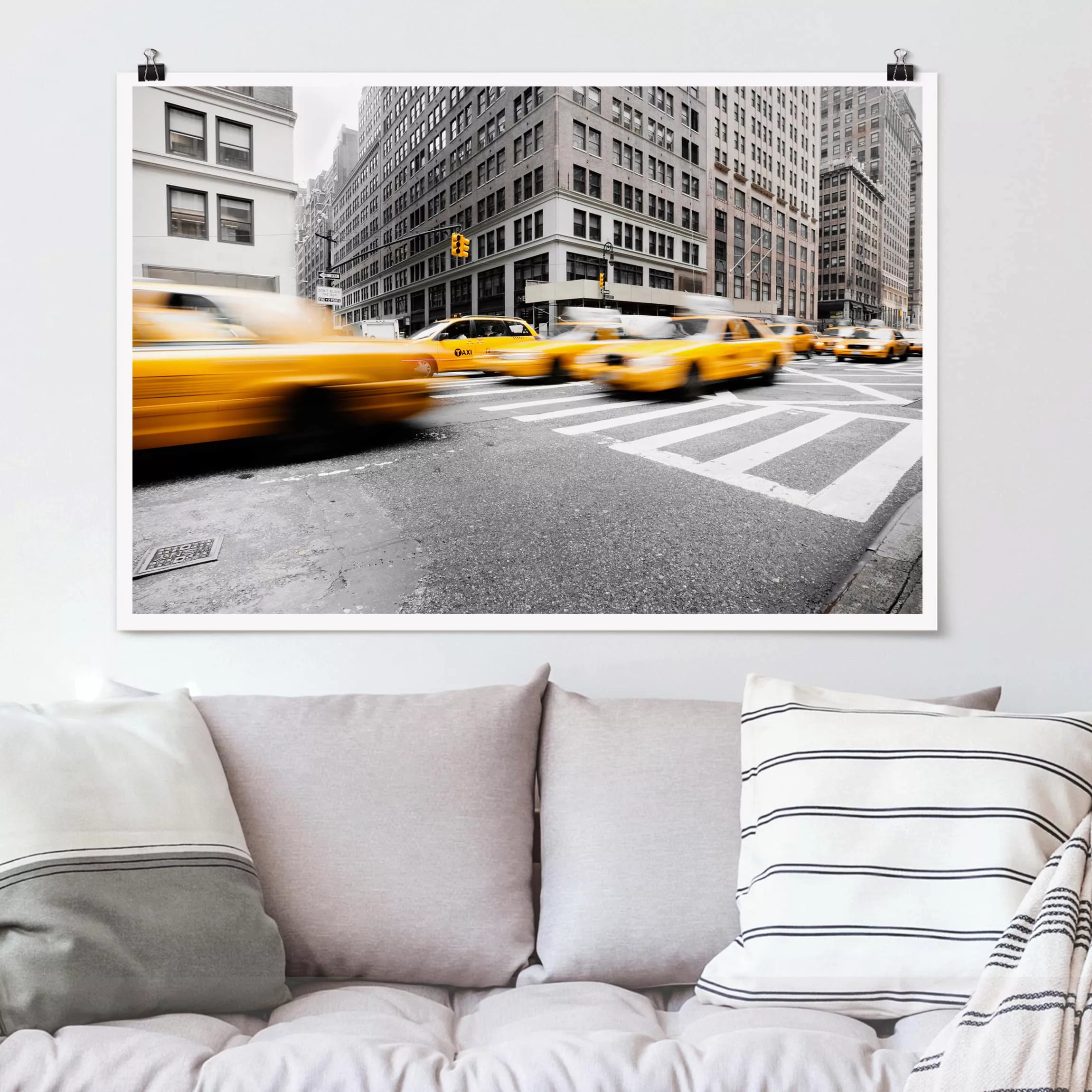 Poster Architektur & Skyline - Querformat Rasantes New York günstig online kaufen