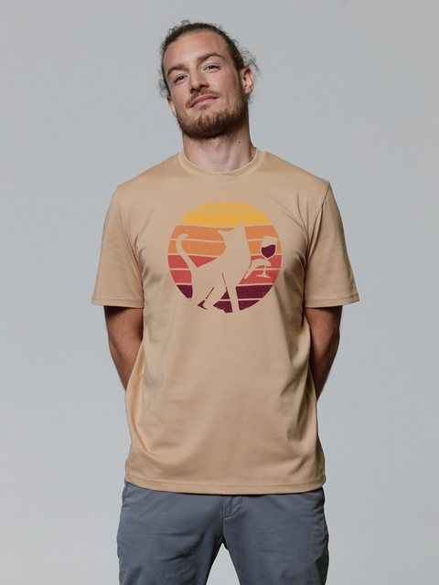 wat? Apparel T-Shirt Sunset Katze & Rotwein günstig online kaufen