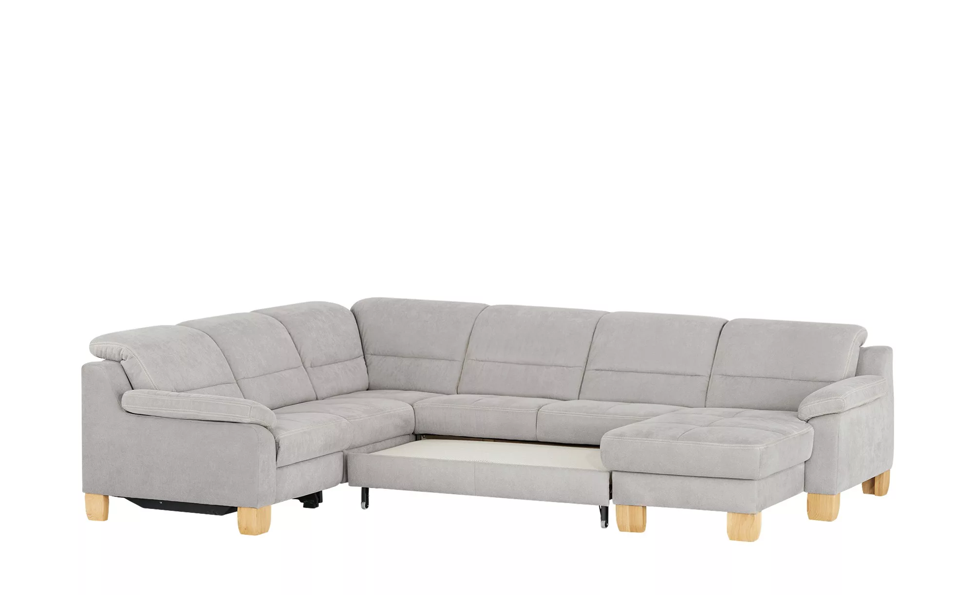 meinSofa Wohnlandschaft aus Mikrofaser Hanna ¦ grau ¦ Maße (cm): B: 322 H: günstig online kaufen