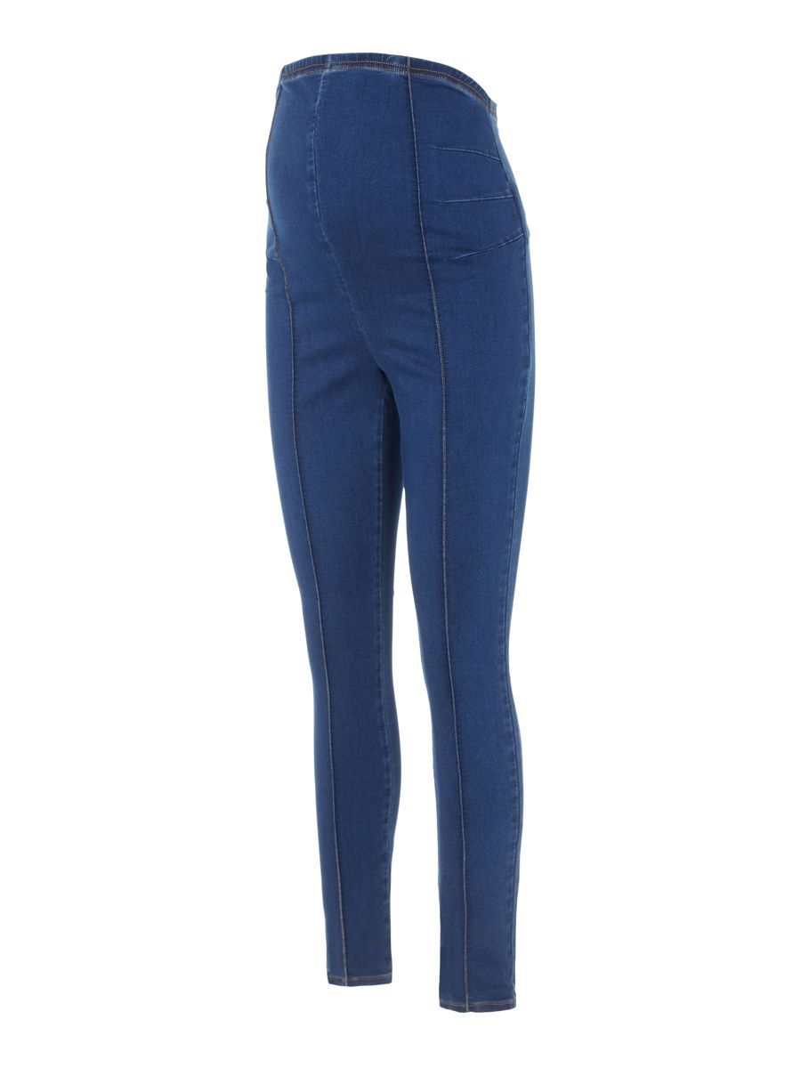 MAMA.LICIOUS Mljoplin Umstandsjeggings Damen Blau günstig online kaufen