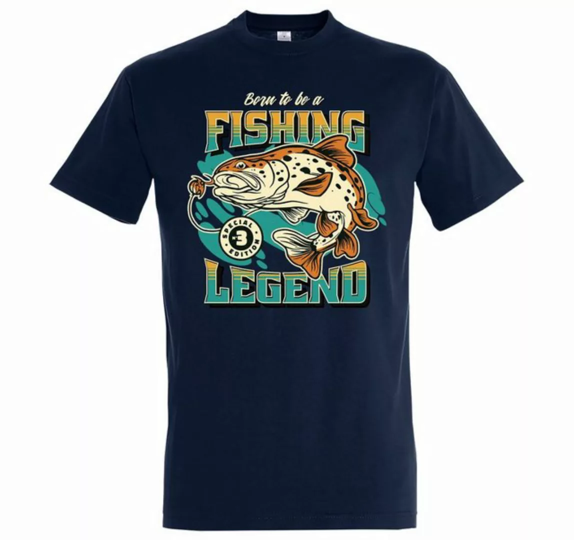 Youth Designz T-Shirt "Born To Be A Fishing Legend" Herren Shirt (gerader A günstig online kaufen