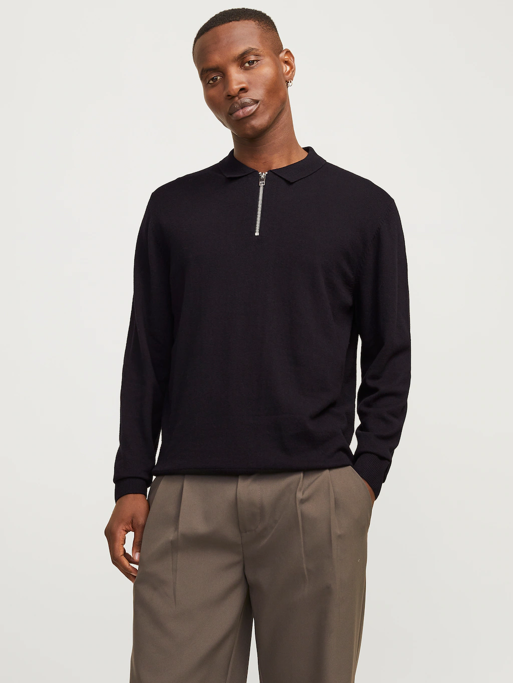 Jack & Jones Polokragenpullover "JJEEMIL KNIT POLO HALF ZIP LS NOOS", mit P günstig online kaufen