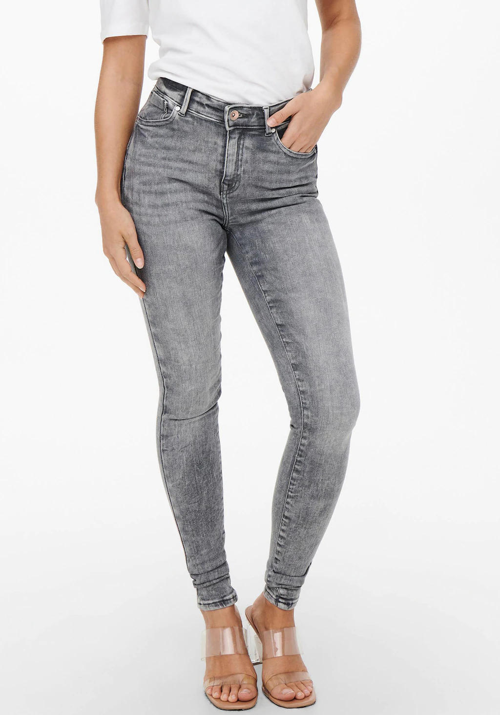 ONLY Skinny-fit-Jeans "ONLPOWER MID PUSH UP SK AZG937" günstig online kaufen
