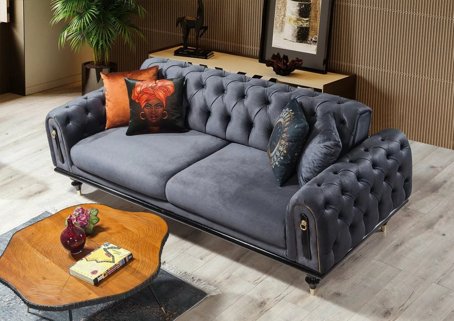 Villa Möbel Sofa Pablo, Set, mit Relax-/Bettfunktion durch umklappbare Rück günstig online kaufen