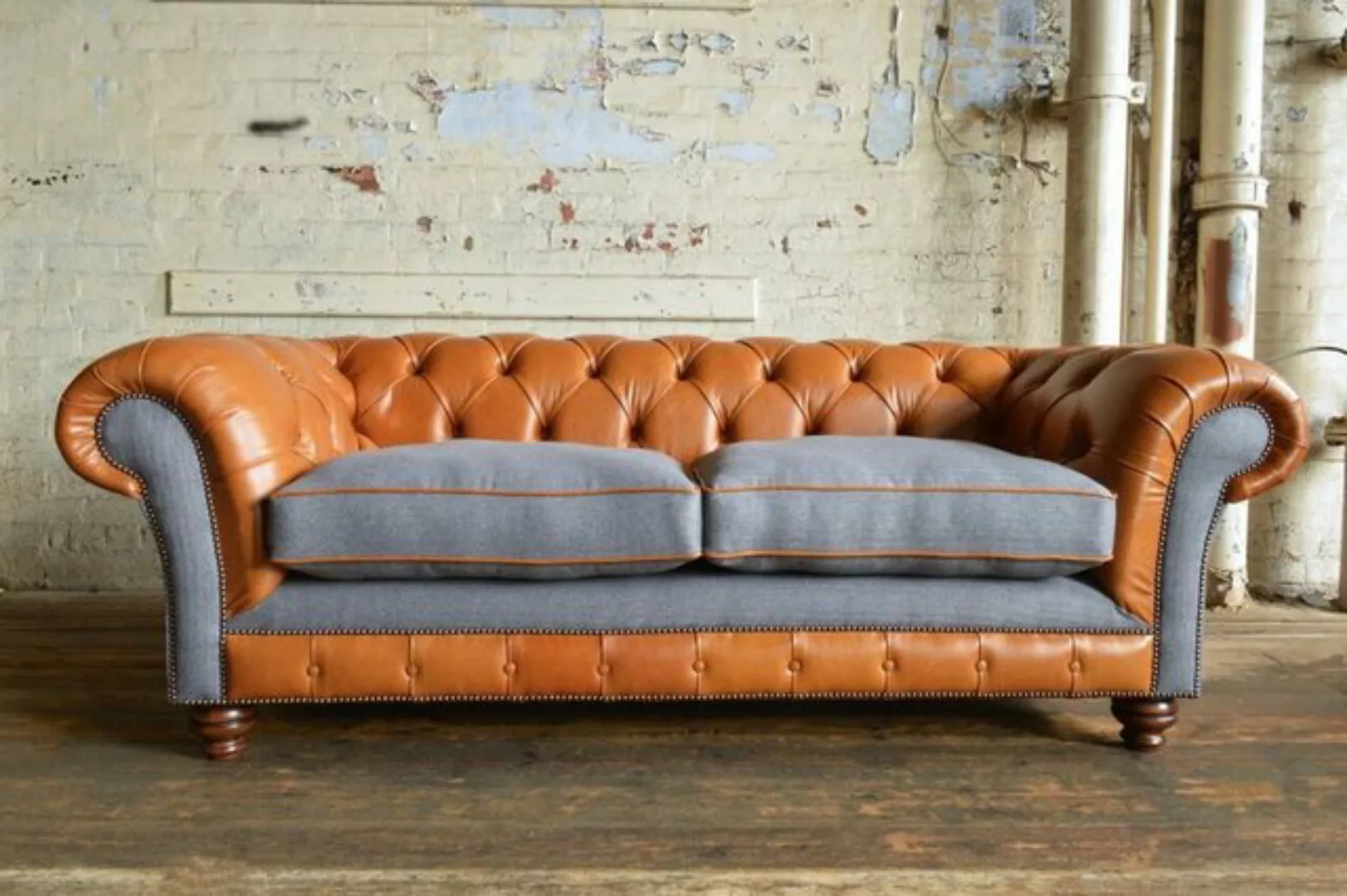 Xlmoebel 3-Sitzer Neues Designer-Sofa Chesterfield mit 3 Sitzplätzen aus St günstig online kaufen