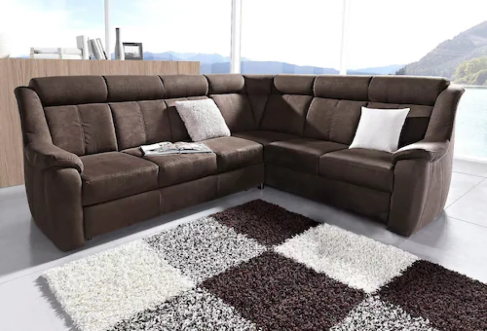 sit&more Ecksofa »Basel L-Form«, wahlweise mit Relaxfunktion günstig online kaufen