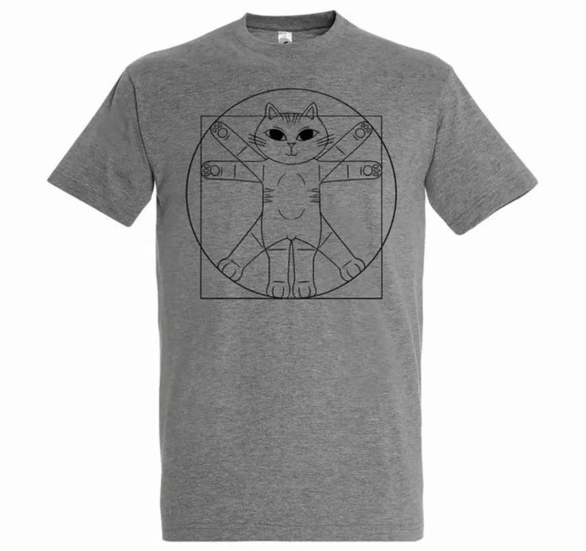 Youth Designz Print-Shirt Da Vinci Katze Herren T-Shirt mit lustigen Logo f günstig online kaufen