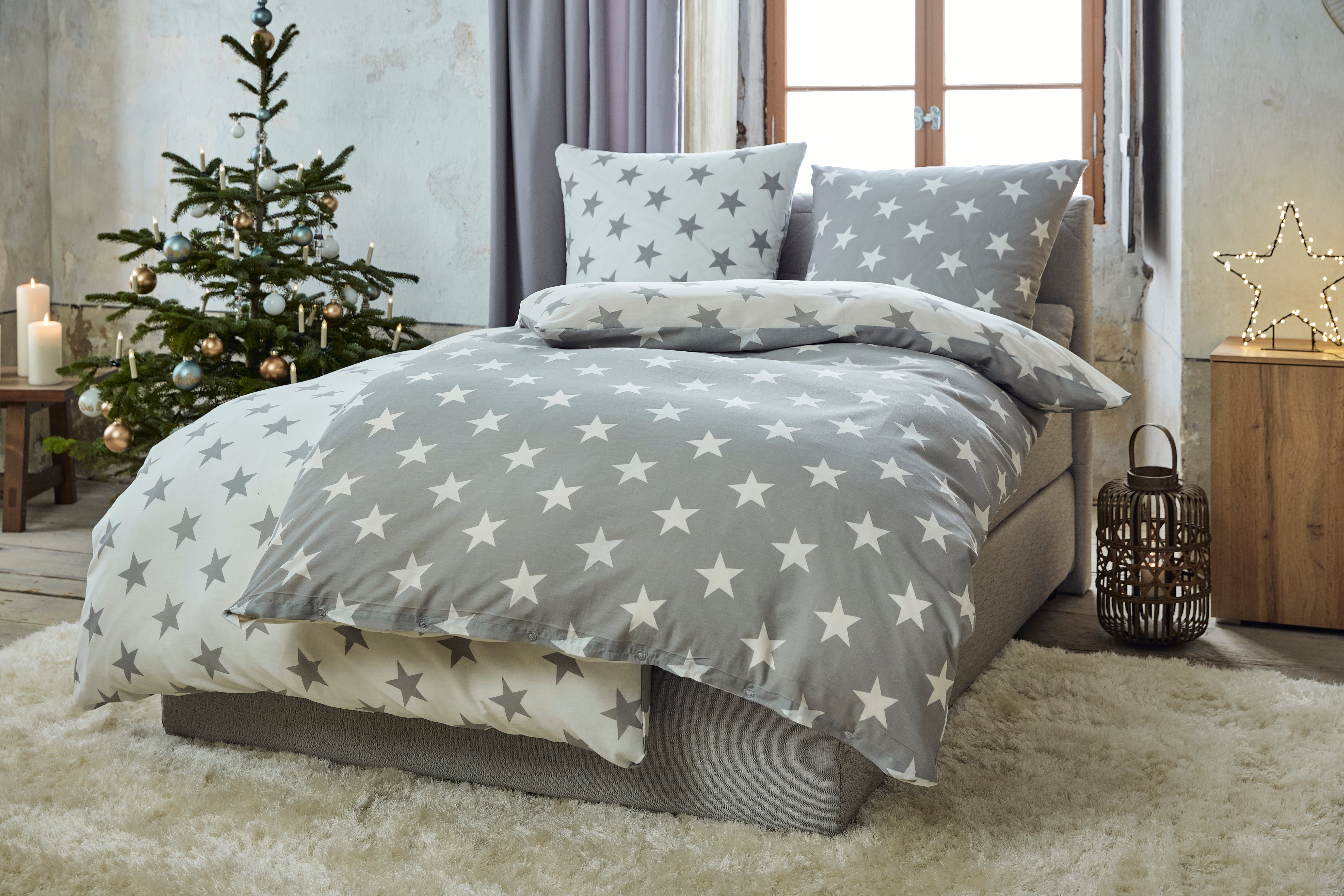 my home Wendebettwäsche »STELLA«, Bettwäsche mit Sternen, Weihnachten, Wint günstig online kaufen