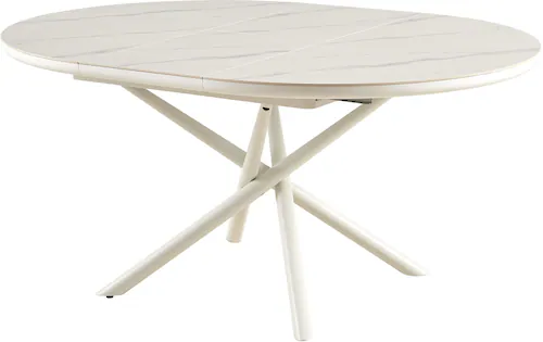 SalesFever Esstisch "Stuttgart", rund, Keramik, ausziehbar auf 120 - 160 cm günstig online kaufen
