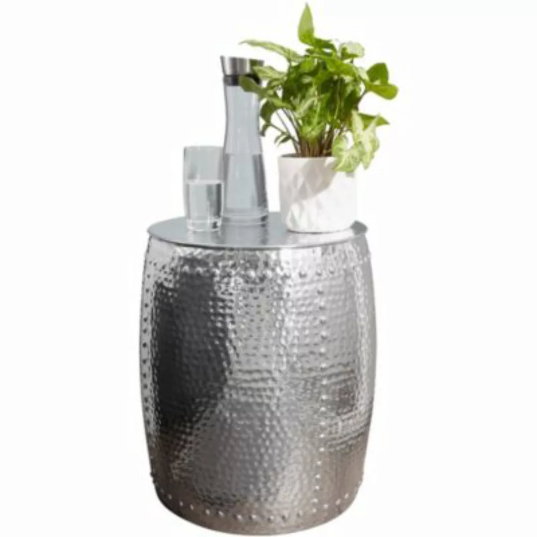 FineBuy Beistelltisch 42 x 42 x 49 cm silber günstig online kaufen