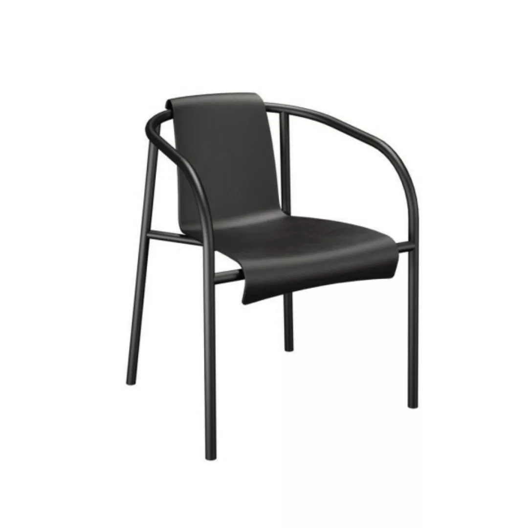 Nami Outdoor Stuhl mit Armlehne schwarz günstig online kaufen