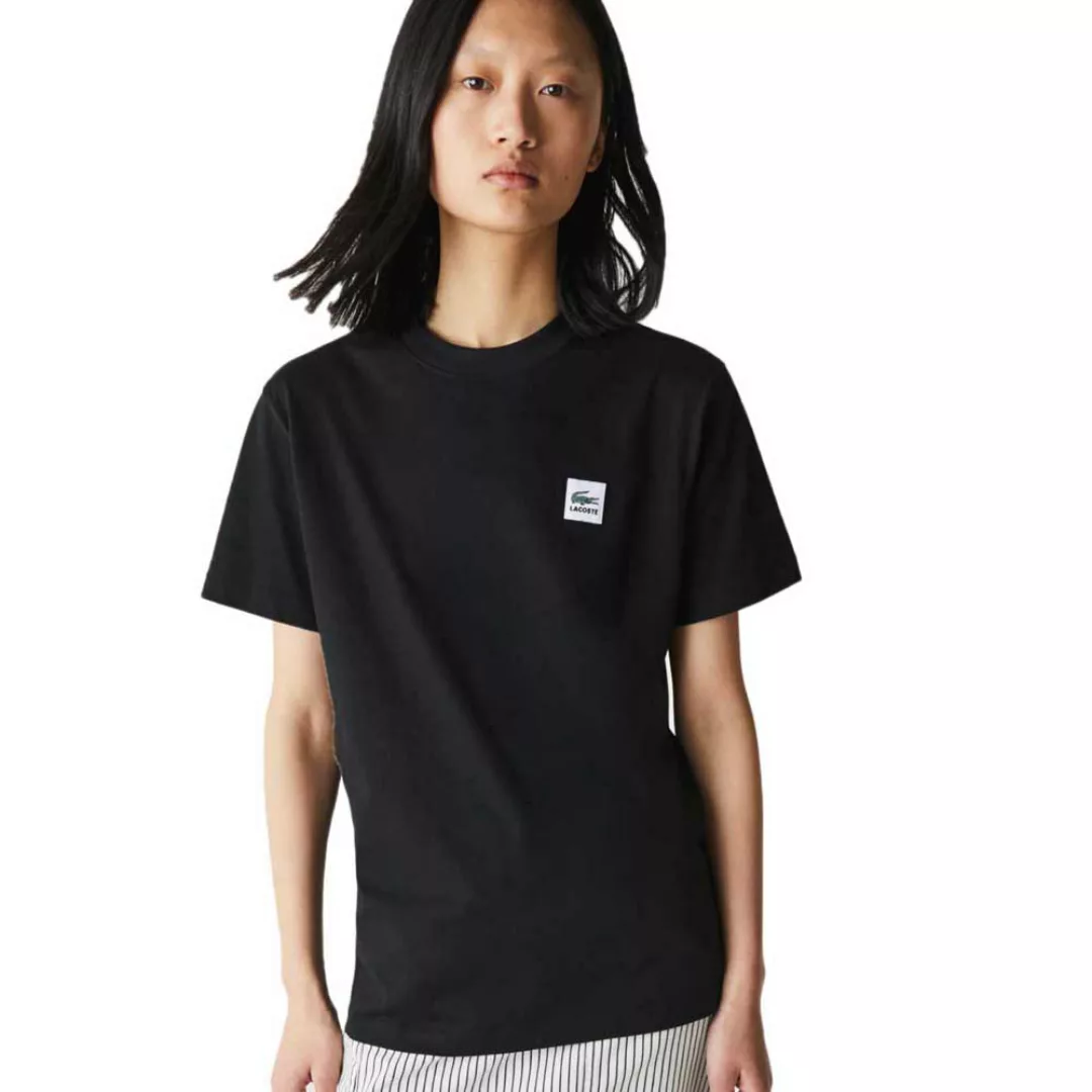 Lacoste Live Patch Kurzarm-t-shirt Aus Baumwolle 2XL Black günstig online kaufen