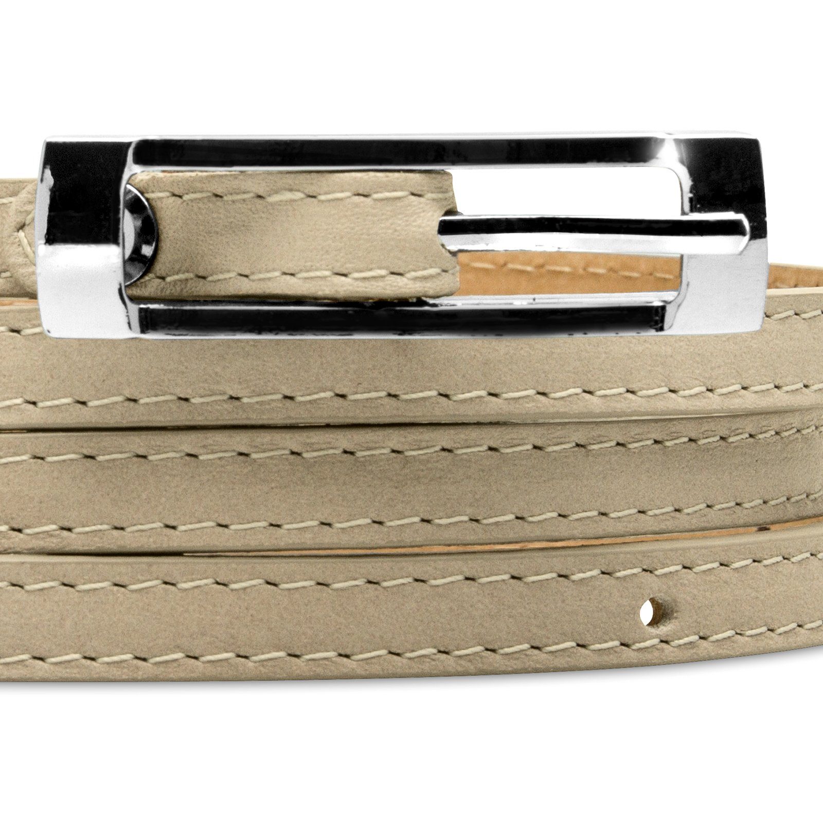 Caspar Taillengürtel GU296 schmaler Damen Ledergürtel günstig online kaufen