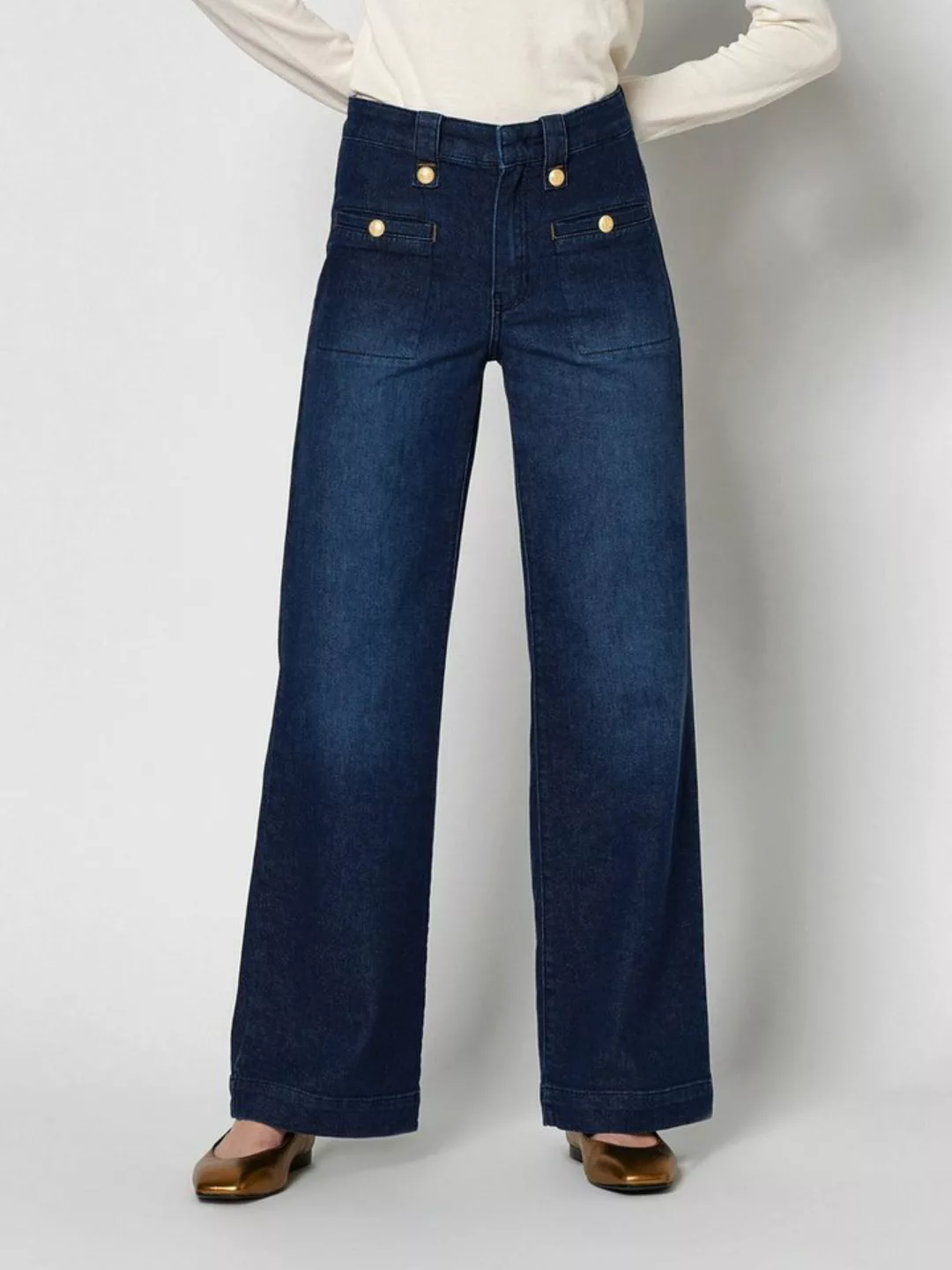 ROSNER Bootcut-Jeans Audrey1_088 mit goldenen KnÃ¶pfen günstig online kaufen