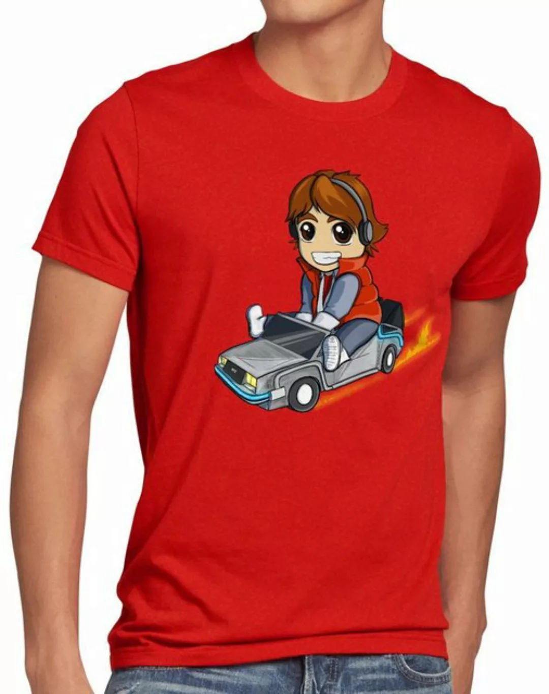 style3 Print-Shirt Herren T-Shirt Marty McFly chibi zeitreise günstig online kaufen