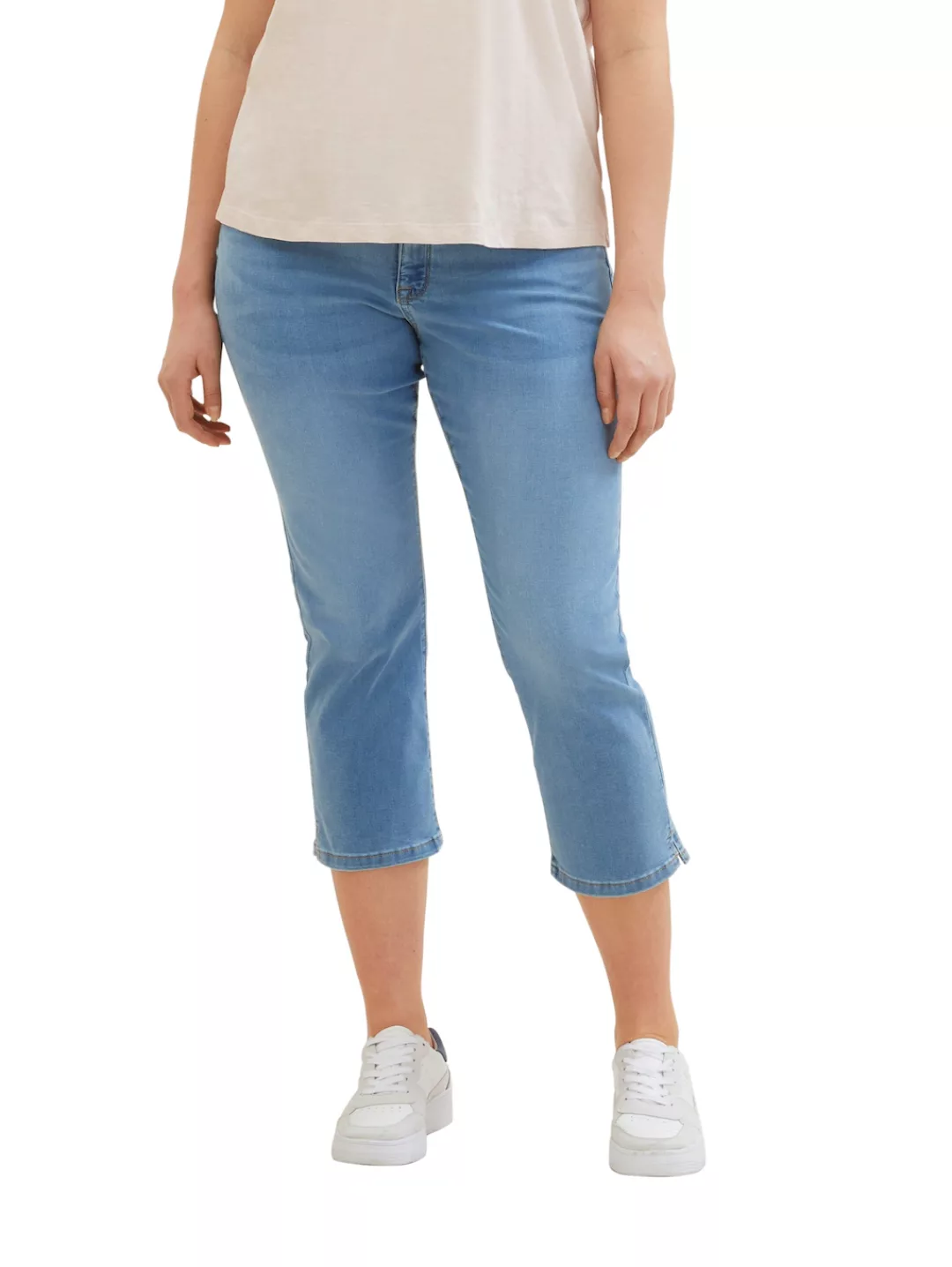 TOM TAILOR PLUS Slim-fit-Jeans, in 3/4 Länge und mit Bindegürtel günstig online kaufen
