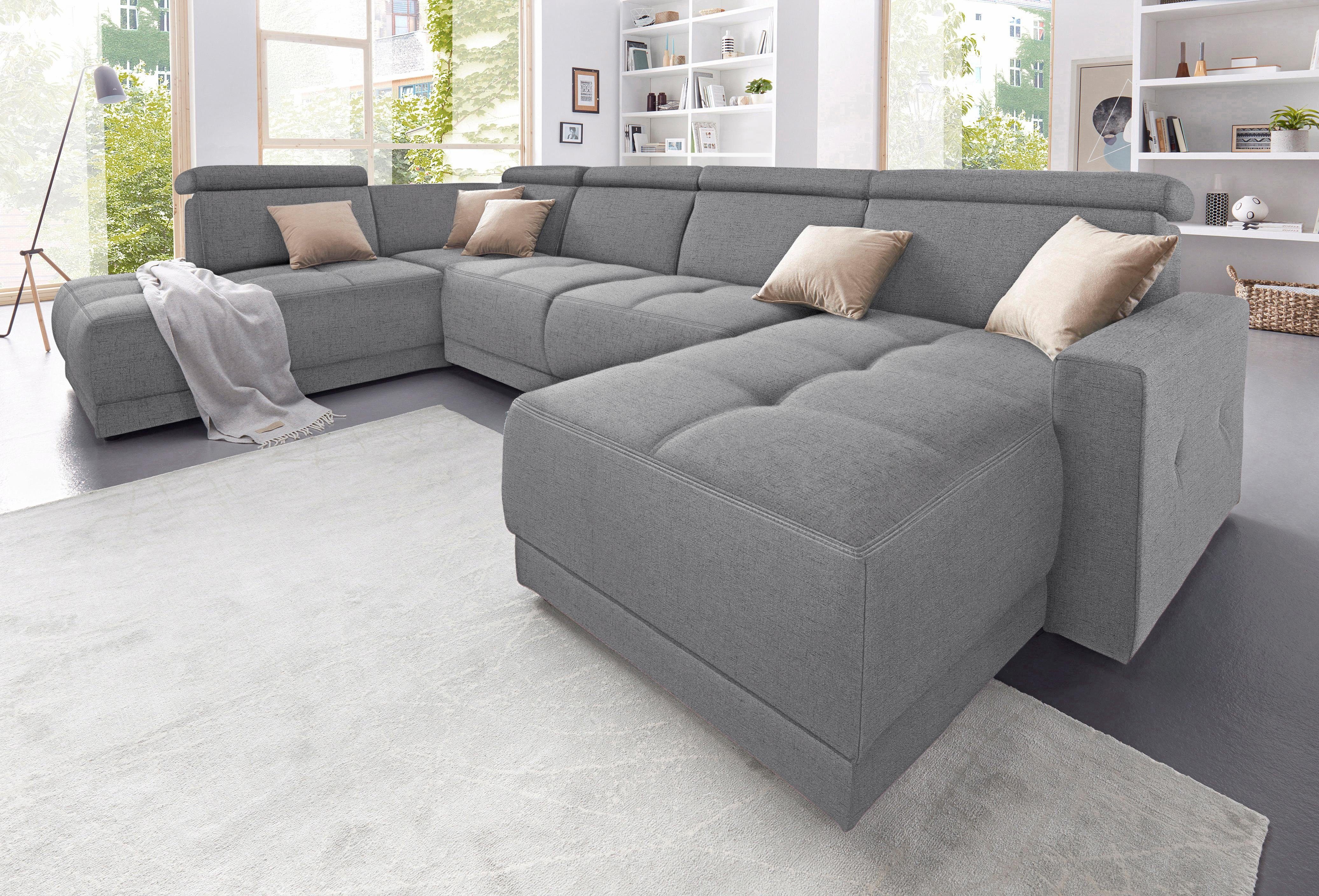 DOMO collection Wohnlandschaft "Ava moderne Sitzheftung mit toller Doppelna günstig online kaufen