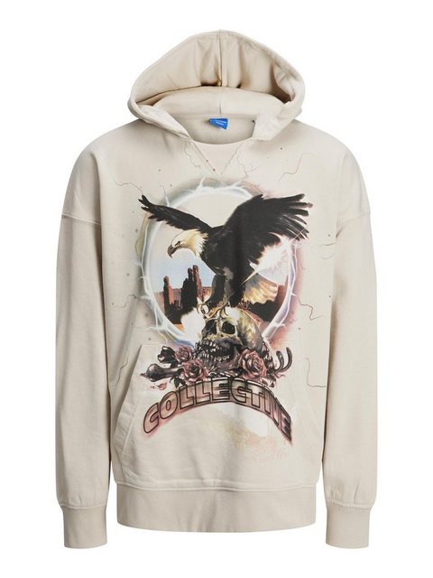 Jack & Jones Hoodie JORRUSHSKULL SWEAT HOOD BLK günstig online kaufen