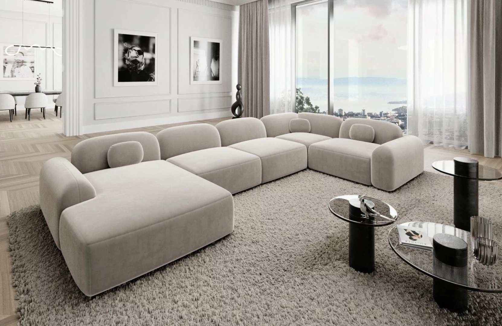 Sofa Dreams Wohnlandschaft Stoff Sofa Polstersofa Stoffcouch Stoffsofa Barc günstig online kaufen