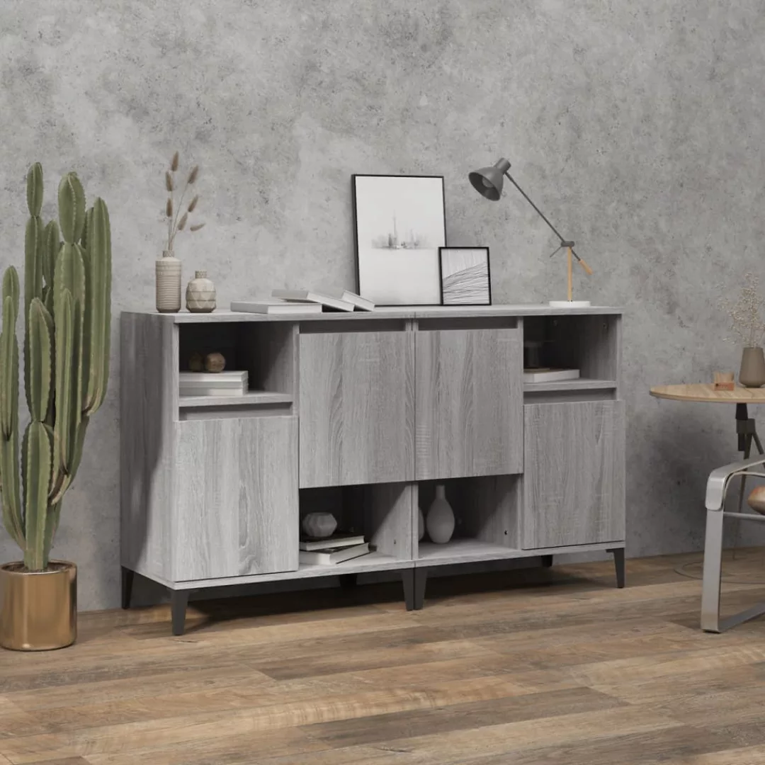 Vidaxl Sideboards 2 Stk. Grau Sonoma 60x35x70 Cm Holzwerkstoff günstig online kaufen