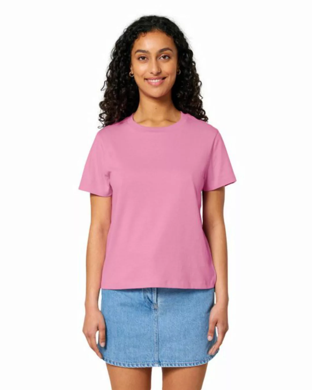 Hilltop T-Shirt Damen T-Shirt 100% Bio-Baumwolle, Rundhals, Sommer Basic Ku günstig online kaufen