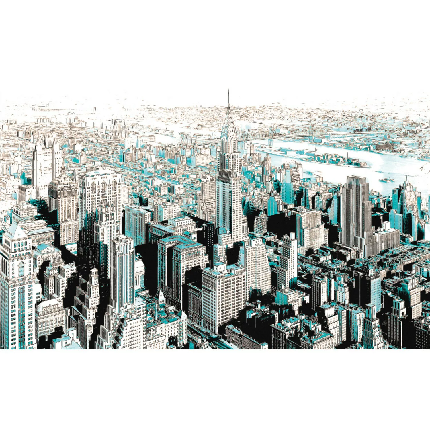 KOMAR Vlies Fototapete - Gotham - Größe 400 x 250 cm mehrfarbig günstig online kaufen