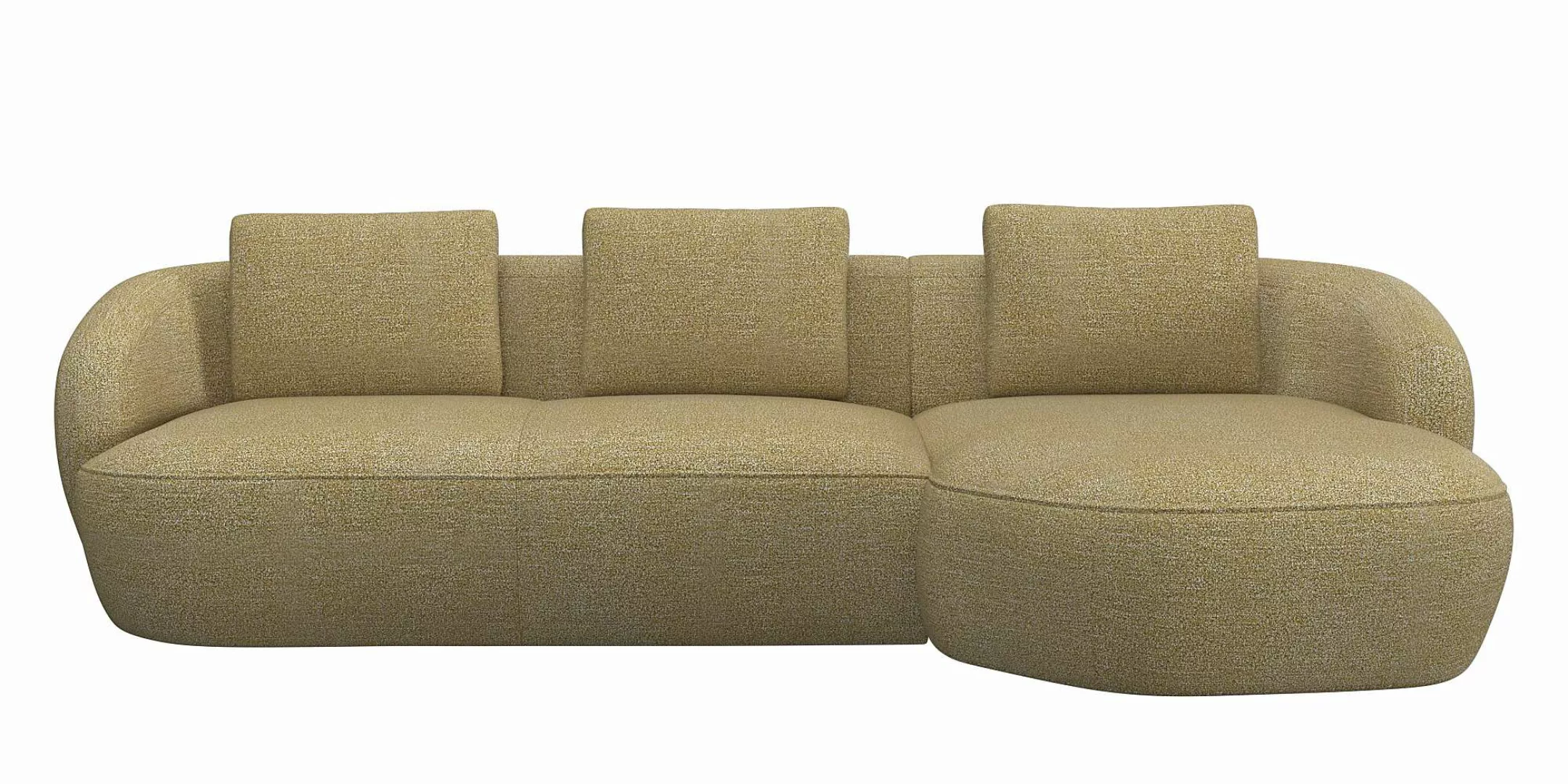 FLEXLUX Wohnlandschaft "Torino, rund, L-Form, Sofa-Ecke mit Recamiere, Long günstig online kaufen