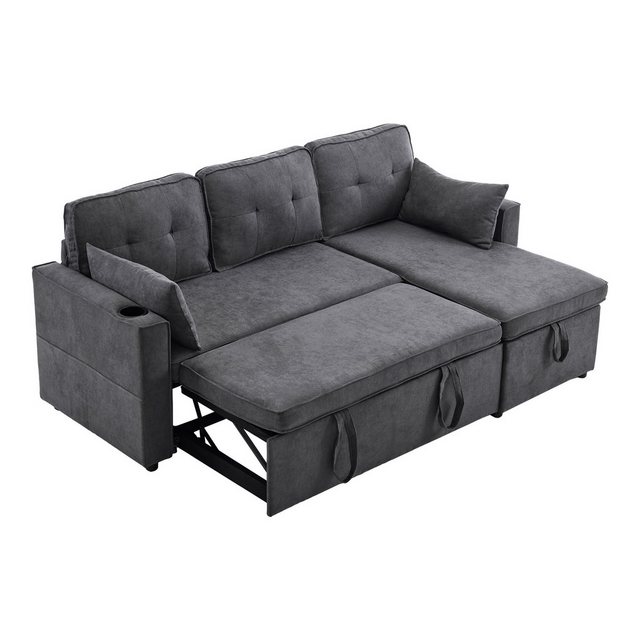 HAUSS SPOLE Sofa Schlafsofa Polstersofa mit Stauraum, Getränkehalter, Seite günstig online kaufen