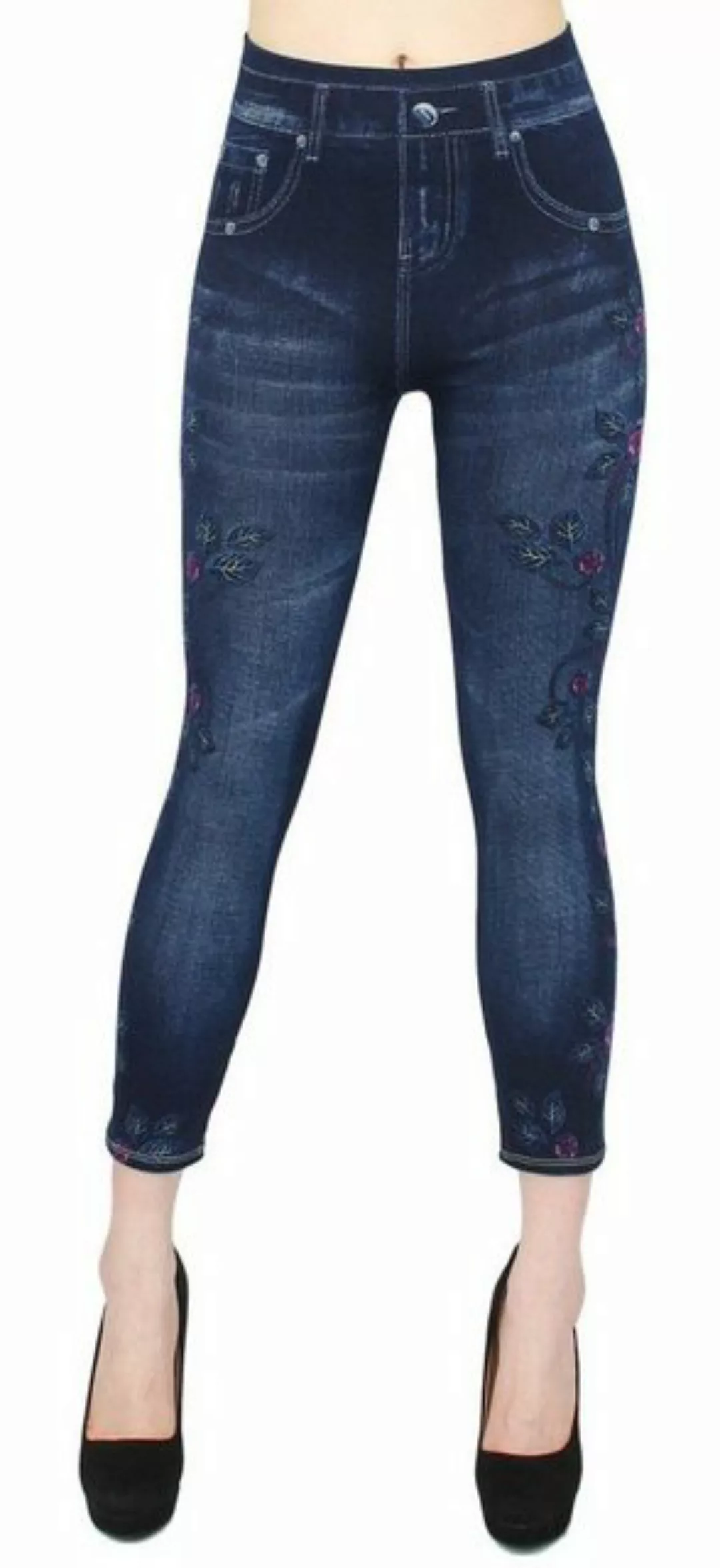 dy_mode 7/8-Jeggings Damen Capri Jeggings 7/8 Leggings Jeans Optik Sommer J günstig online kaufen