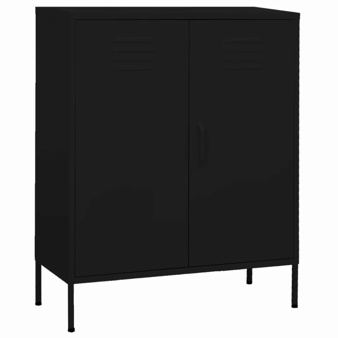 Lagerschrank Schwarz 80x35x101,5 Cm Stahl günstig online kaufen