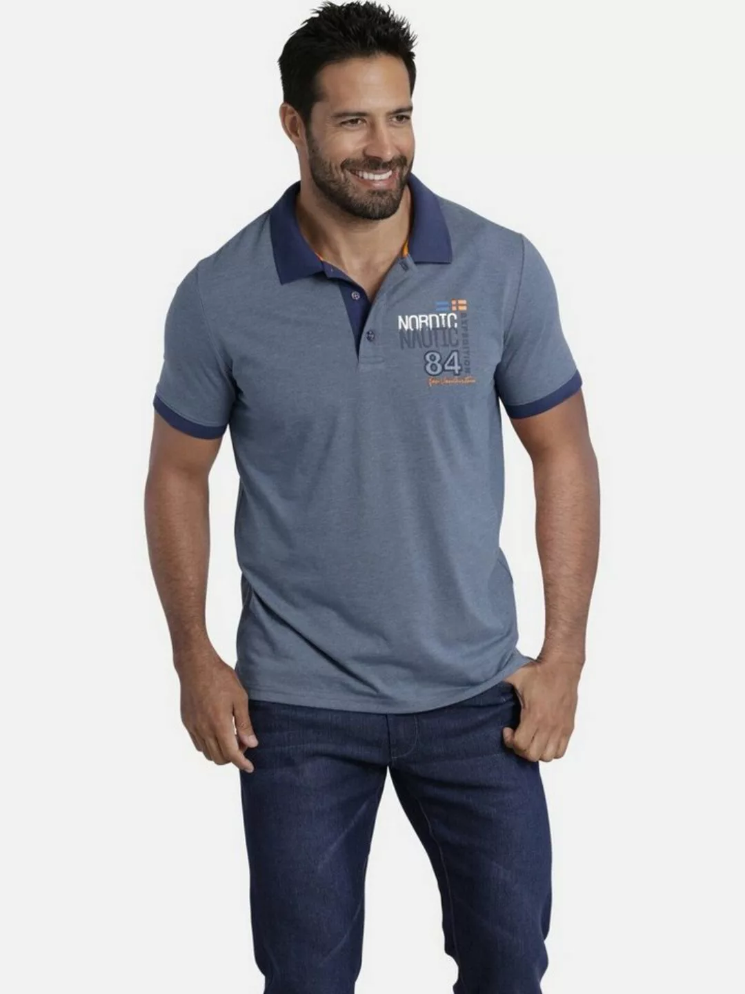 Jan Vanderstorm Poloshirt LUITGER angenehmer Baumwollmix günstig online kaufen